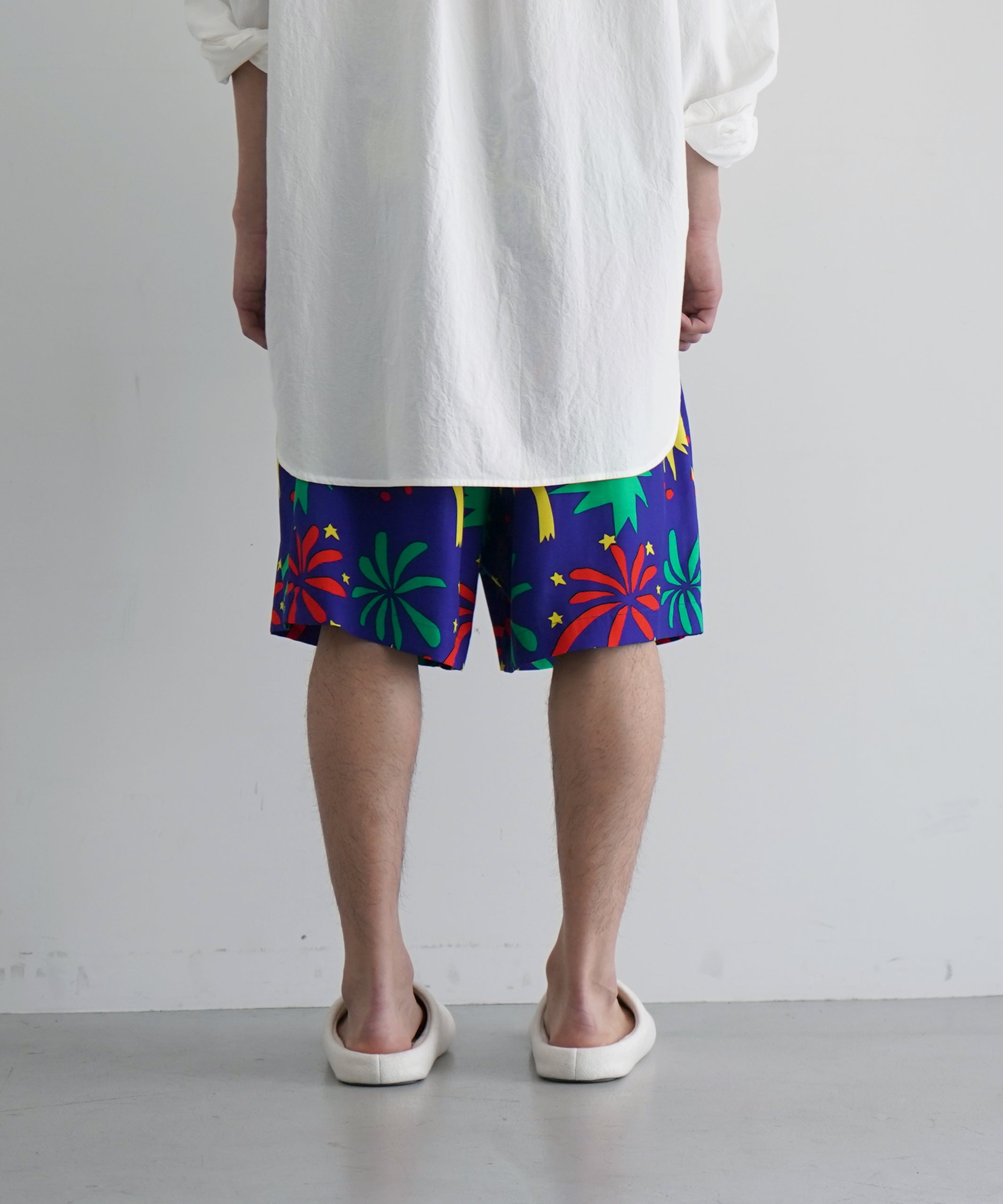 COTTON PAN 花火 レーヨンパンツ "RED"