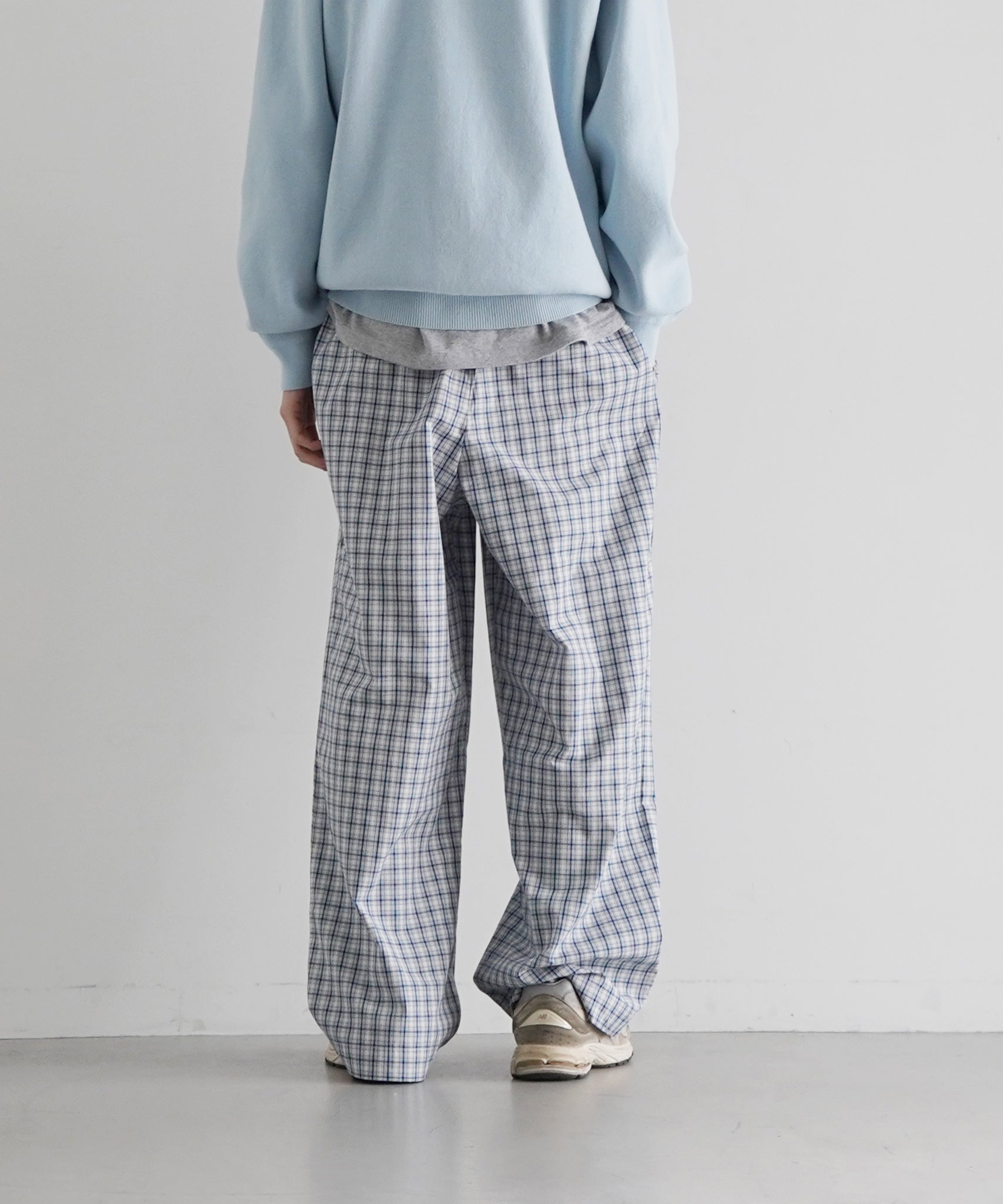Baserange Claude pants "BLUECHECK"