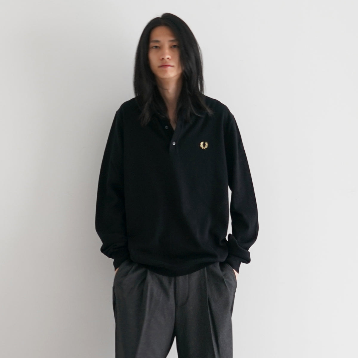 FRED PERRY フレッドペリー Knit Layered Shirt FRED PERRY フレッドペリー Knit Layered Shirt