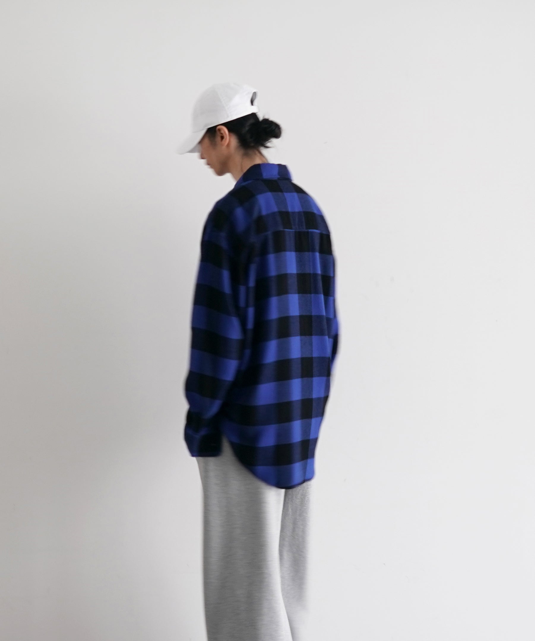 KAIKO Flannel check shirt "BLUE"