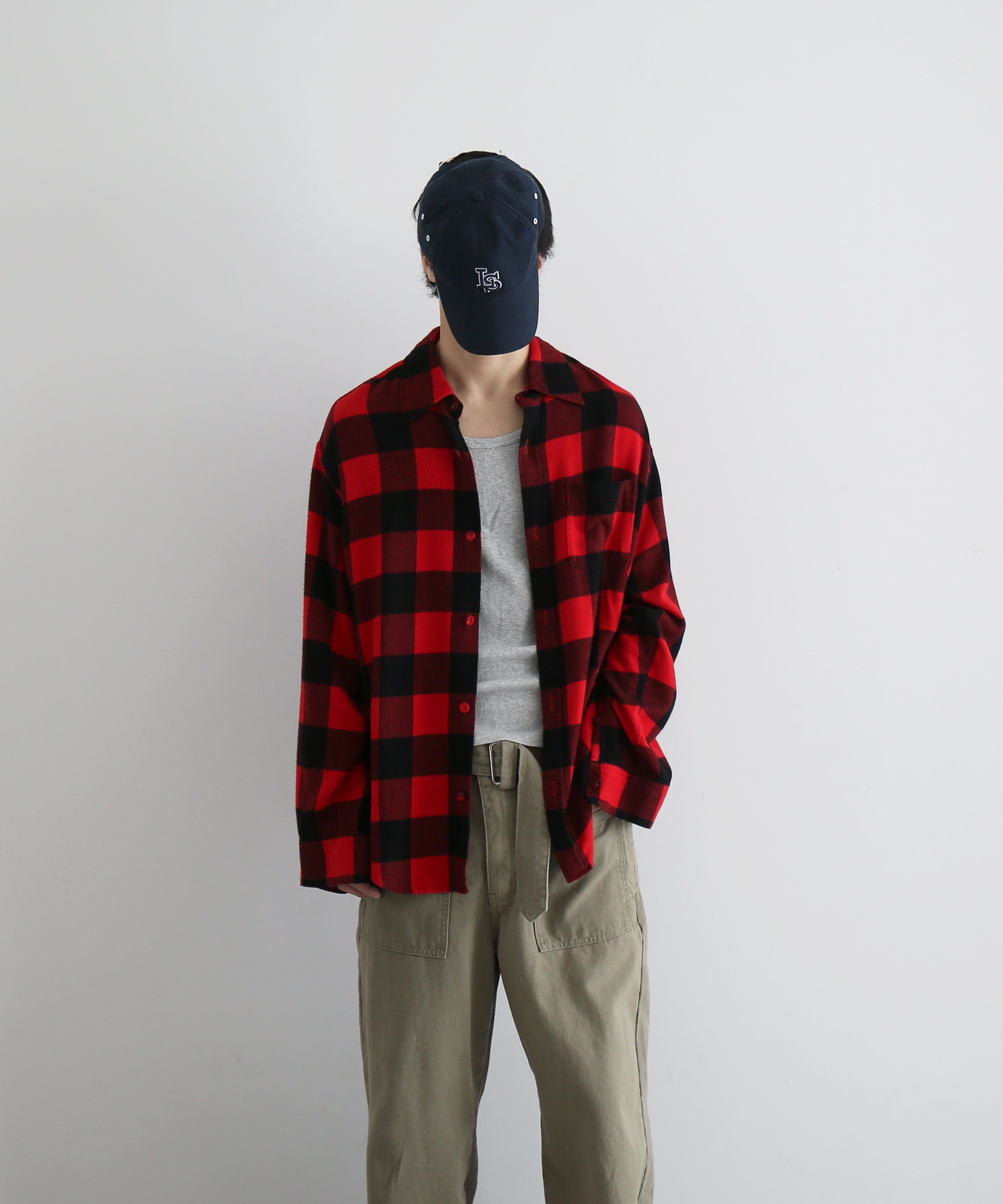 KAIKO Flannel check shirt "RED"