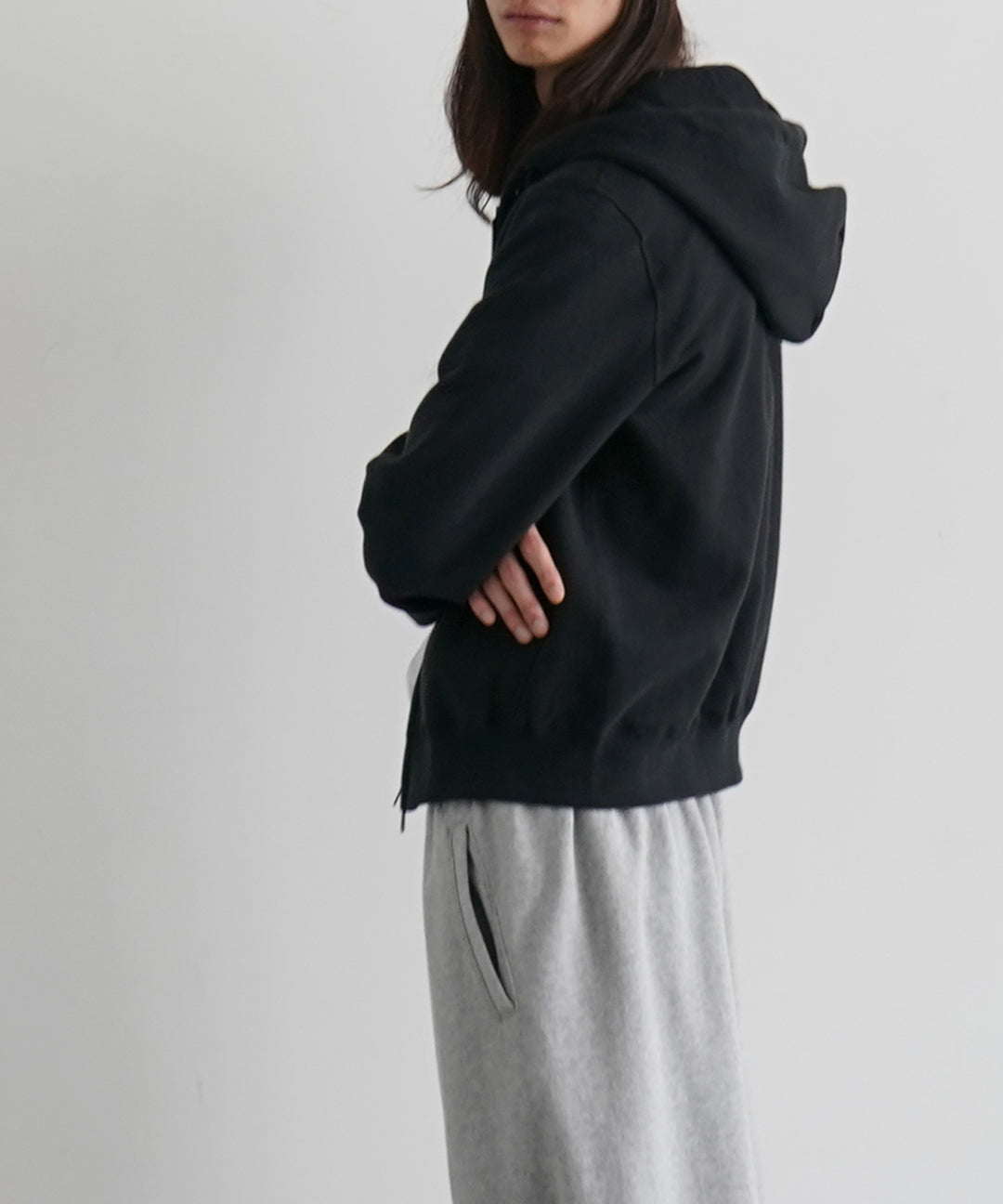 KAIKO Double zip parka "BLACK"