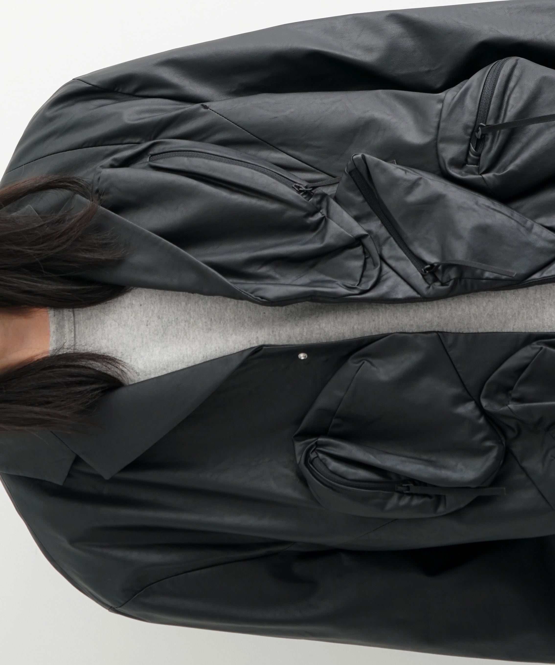 POST ARCHIVE FACTION(PAF) Seeds jacket "METALLIC BLACK"