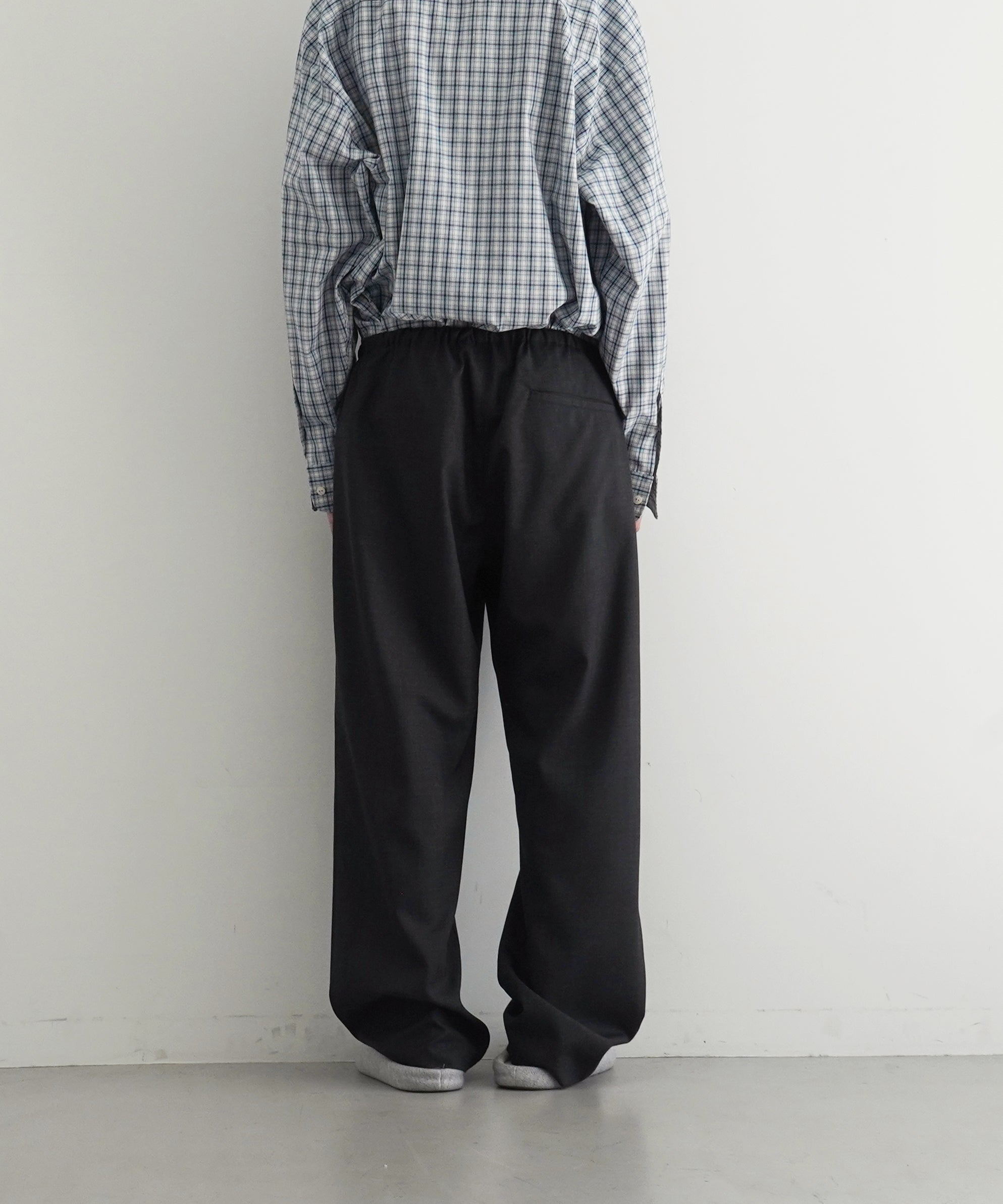 OLD FOLK HOUSE Wool lounge pants "DARK GRAY"