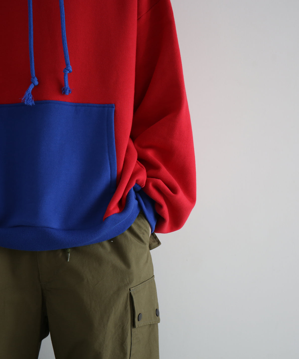 KOOKY ZOO 2Tone hoodie "RED×BLUE"
