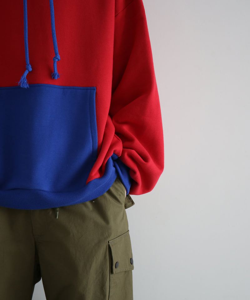 KOOKY ZOO 2Tone hoodie "RED×BLUE"