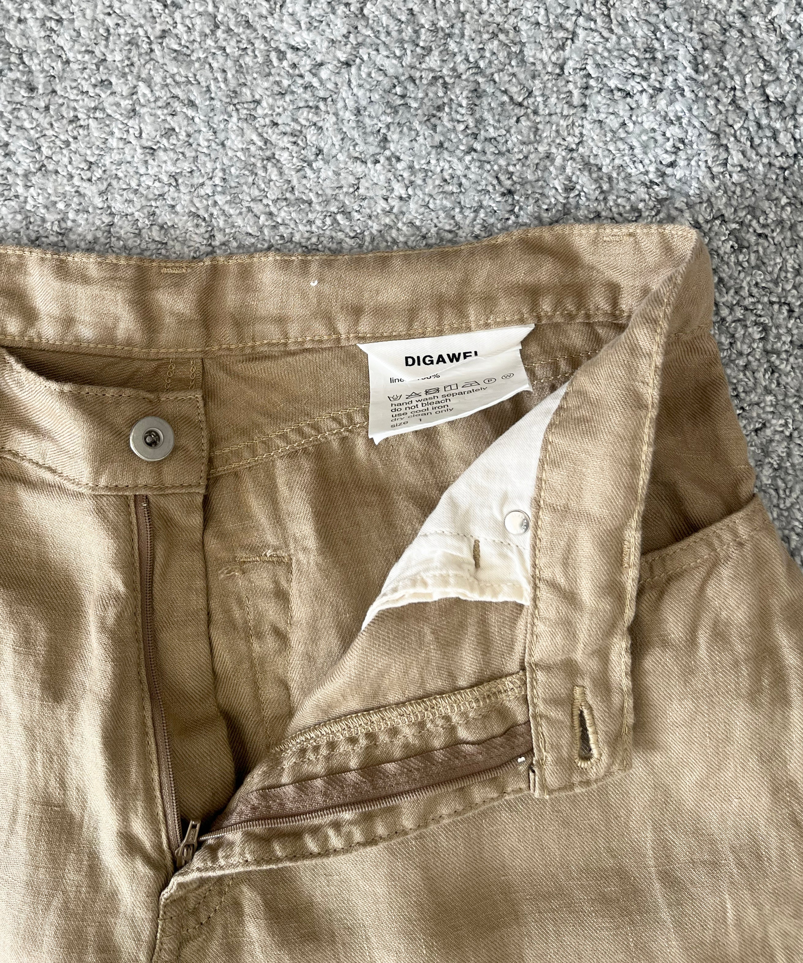 DIGAWEL Puckering wide pants "CAMEL"