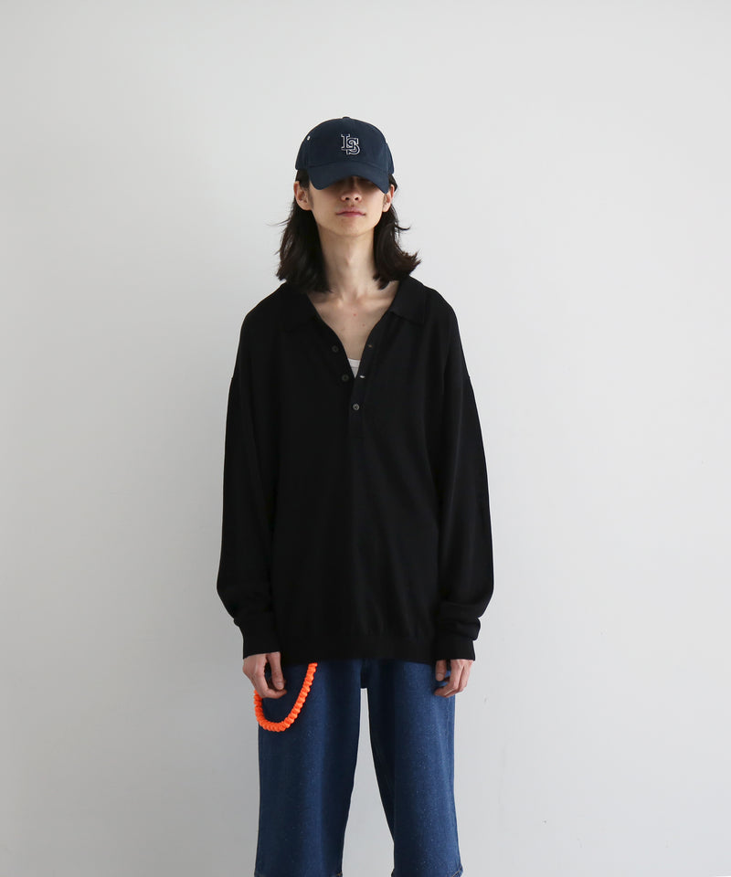 【EXCLUSIVE】crepuscule L/s polo "BLACK"