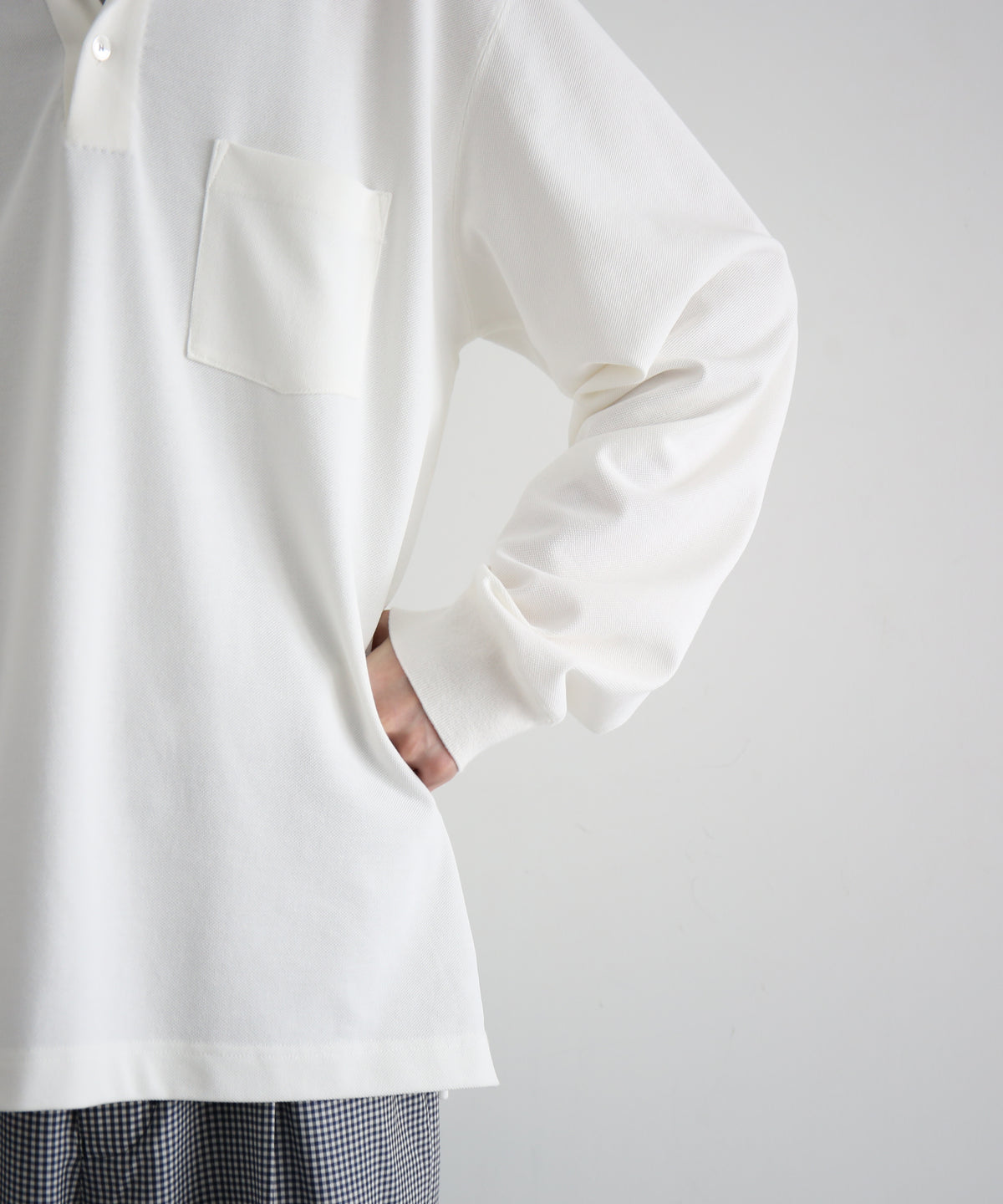 NEONSIGN Unfinished Polo "HCS" LS "OFF WHITE"