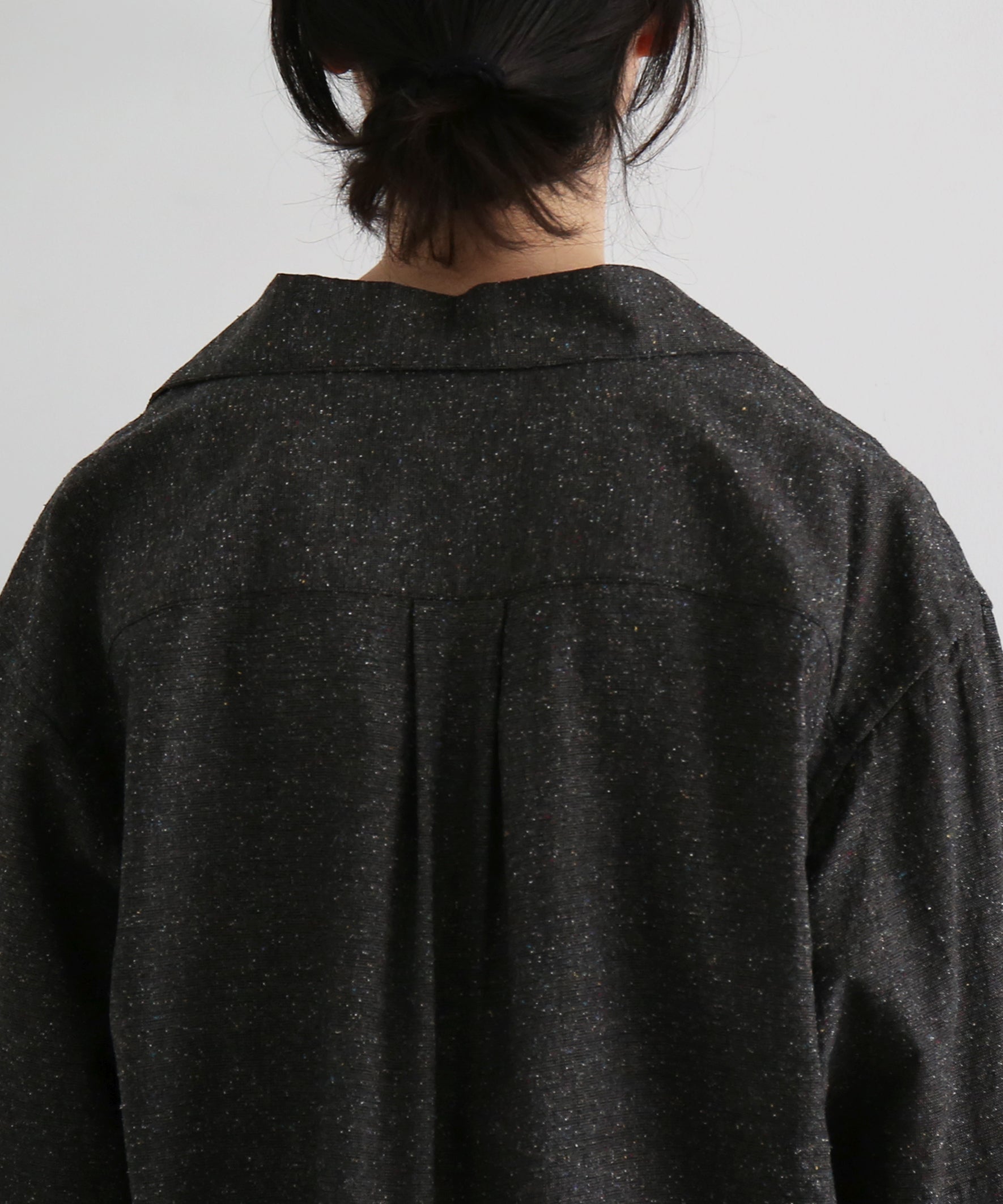 URU Italian collar l/s shirts b "BLACK"