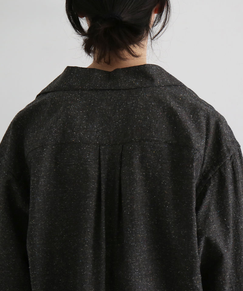 URU Italian collar l/s shirts b "BLACK"
