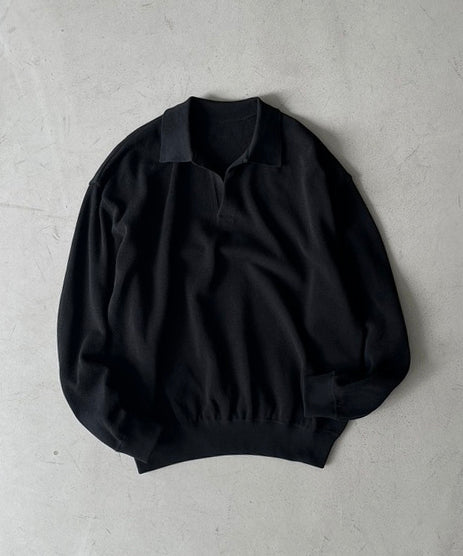 【EXCLUSIVE】crepuscule Moss Stitch Skipper "BLACK"