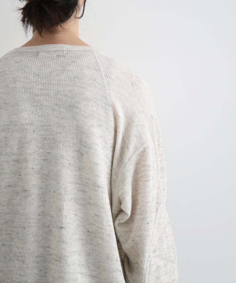 ensou. D-shaped long sleeve tee "OATMEAL"