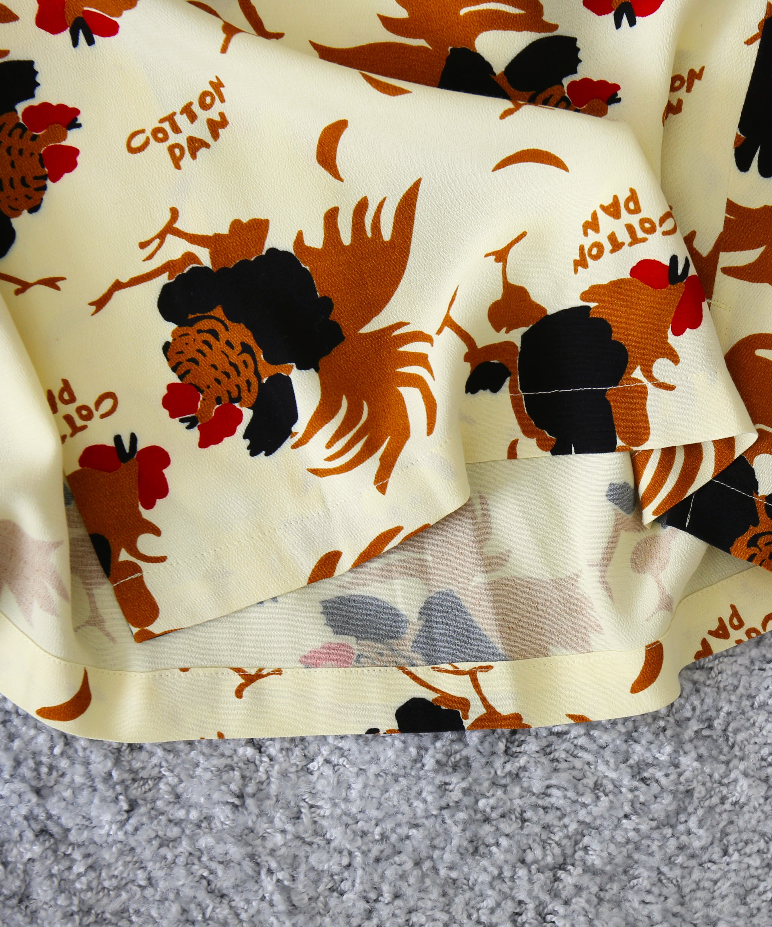 COTTON PAN Rooster l/s レーヨンシャツ shawn "CREAM"