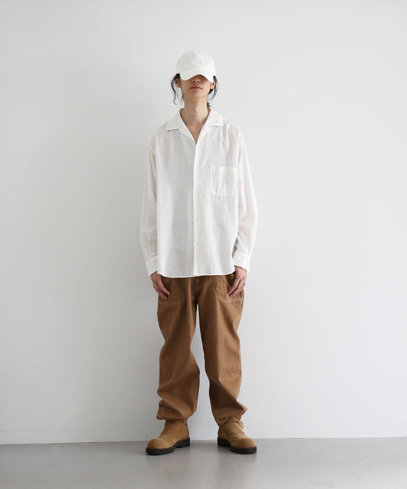 URU Italian collar l/s shirts a "WHITE"