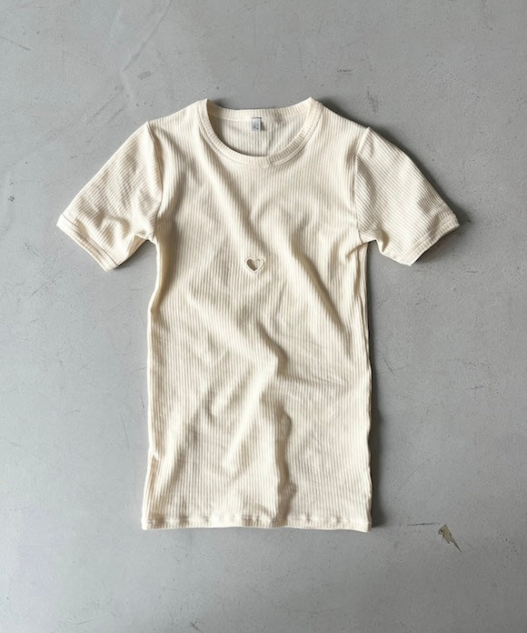 Baserange Heart short sleeve "UNDYED"