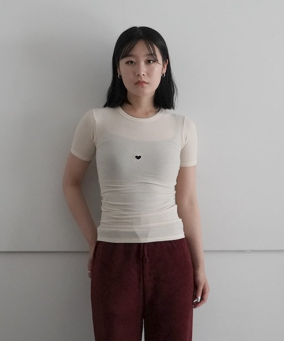 Baserange Heart short sleeve "UNDYED"