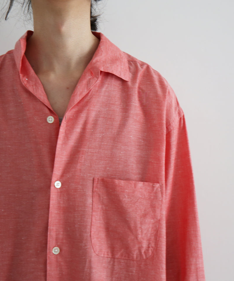 URU Italian collar l/s shirts a "RED"