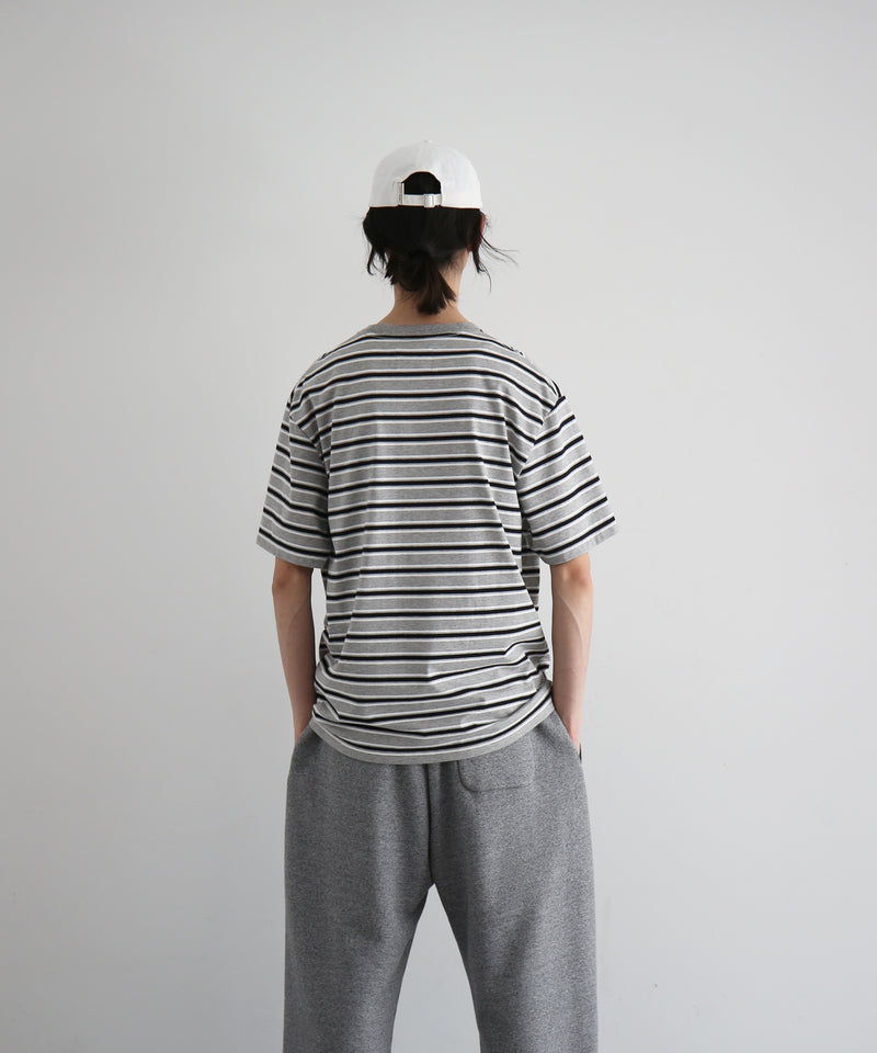 KAIKO C neck border t-shirts "FIGURE"