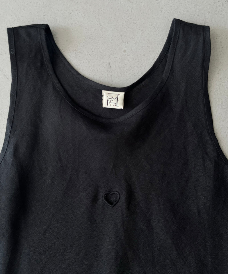 Baserange Dydine heart top "BLACK"