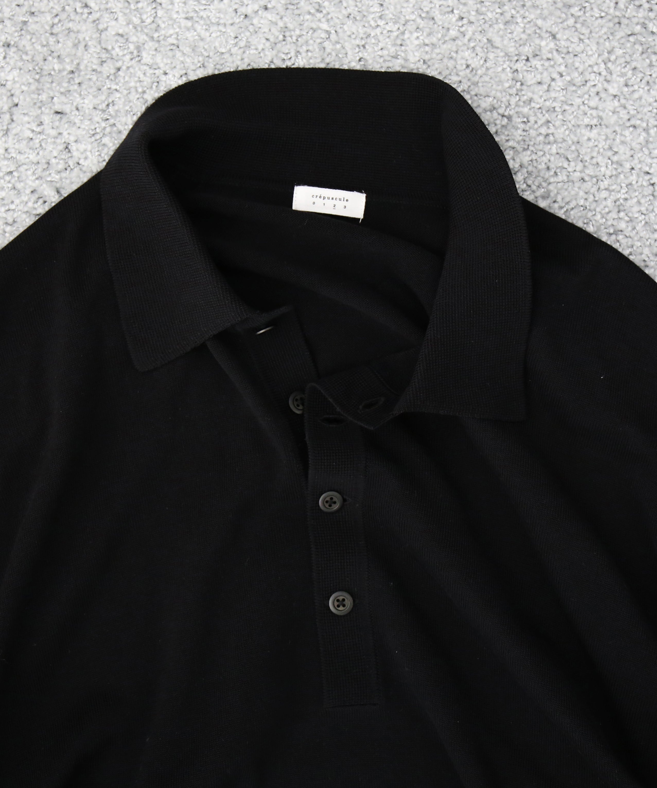 【EXCLUSIVE】crepuscule L/s polo "BLACK"