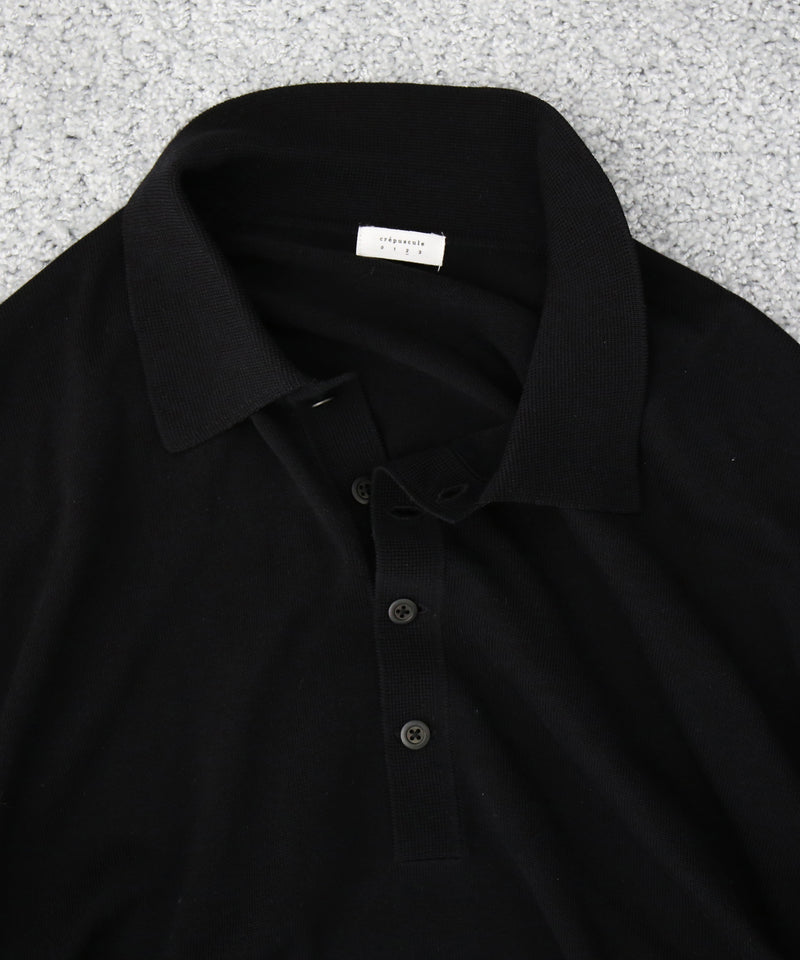 【EXCLUSIVE】crepuscule L/s polo "BLACK"