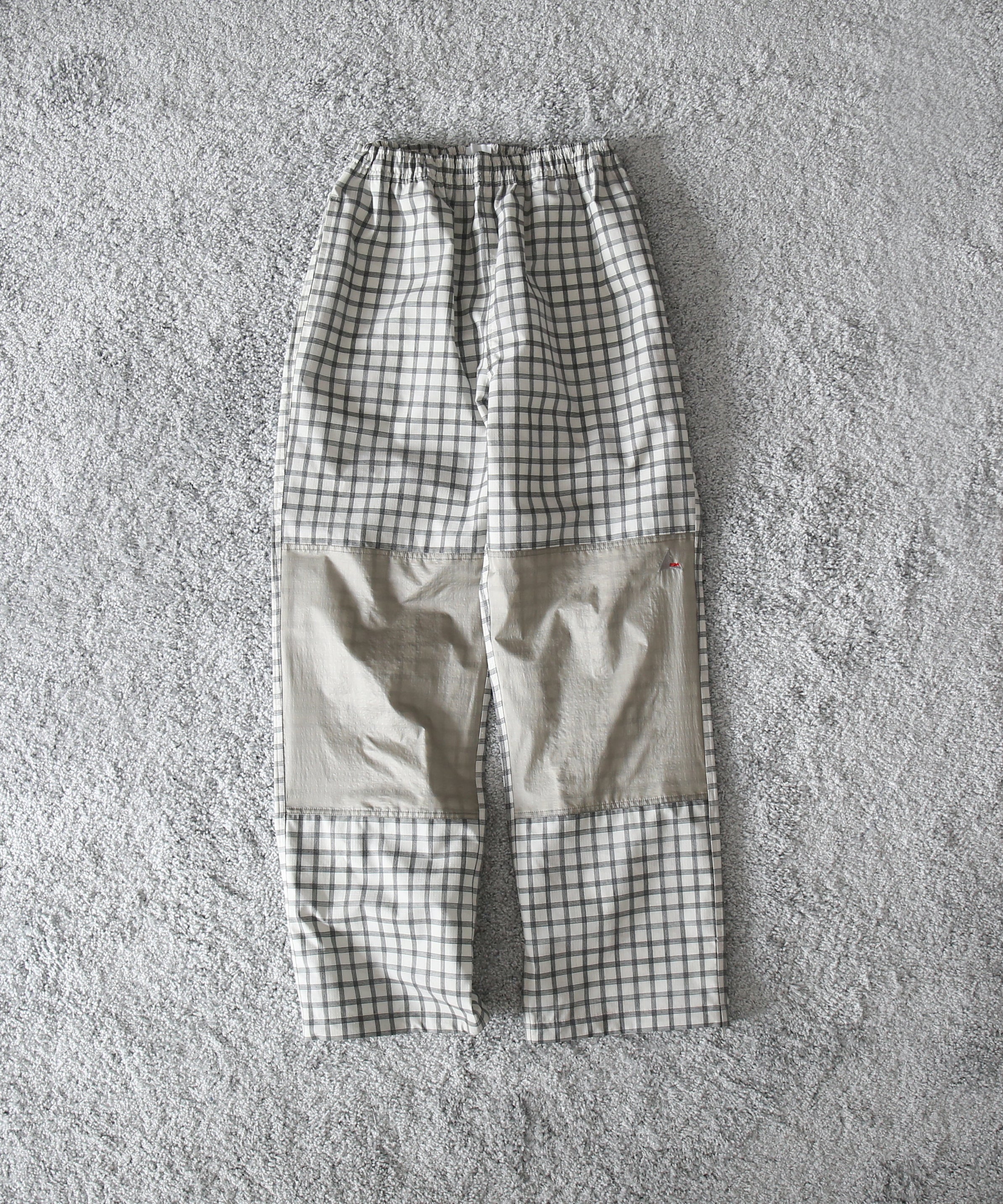 ROA【ロア】Aair floweave printed check elasticated waistband pants