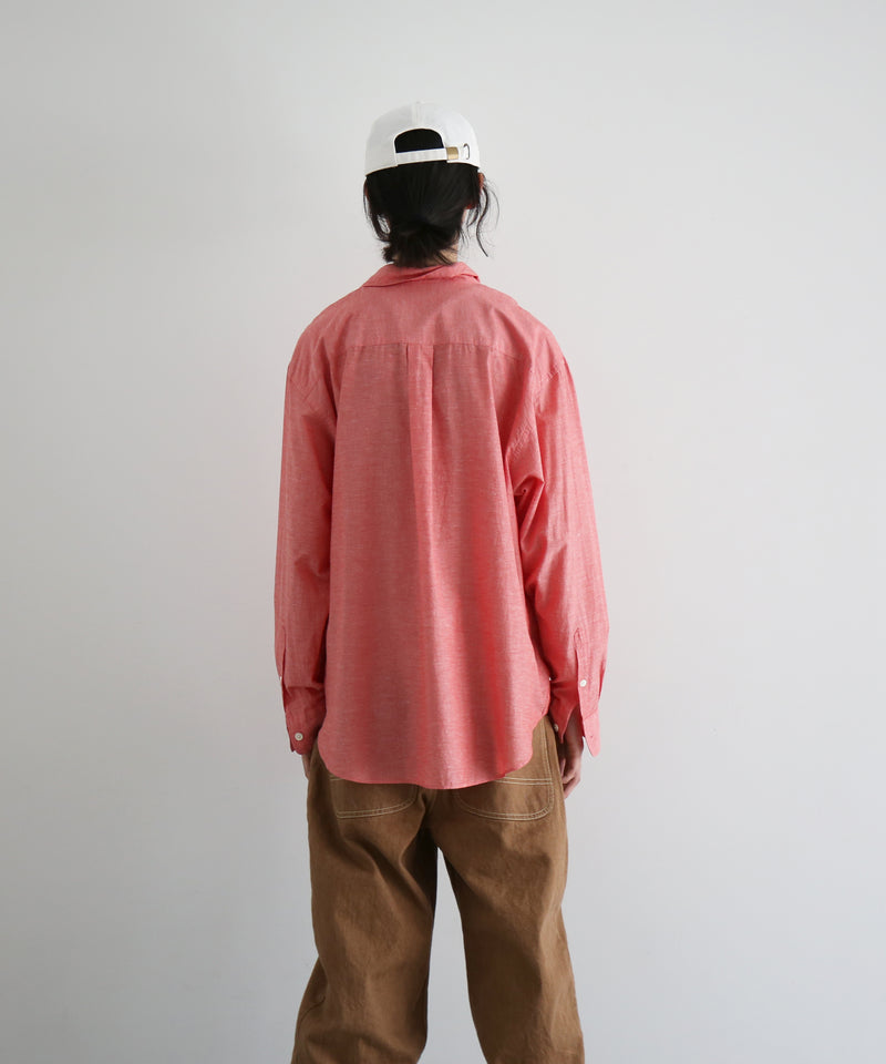 URU Italian collar l/s shirts a "RED"