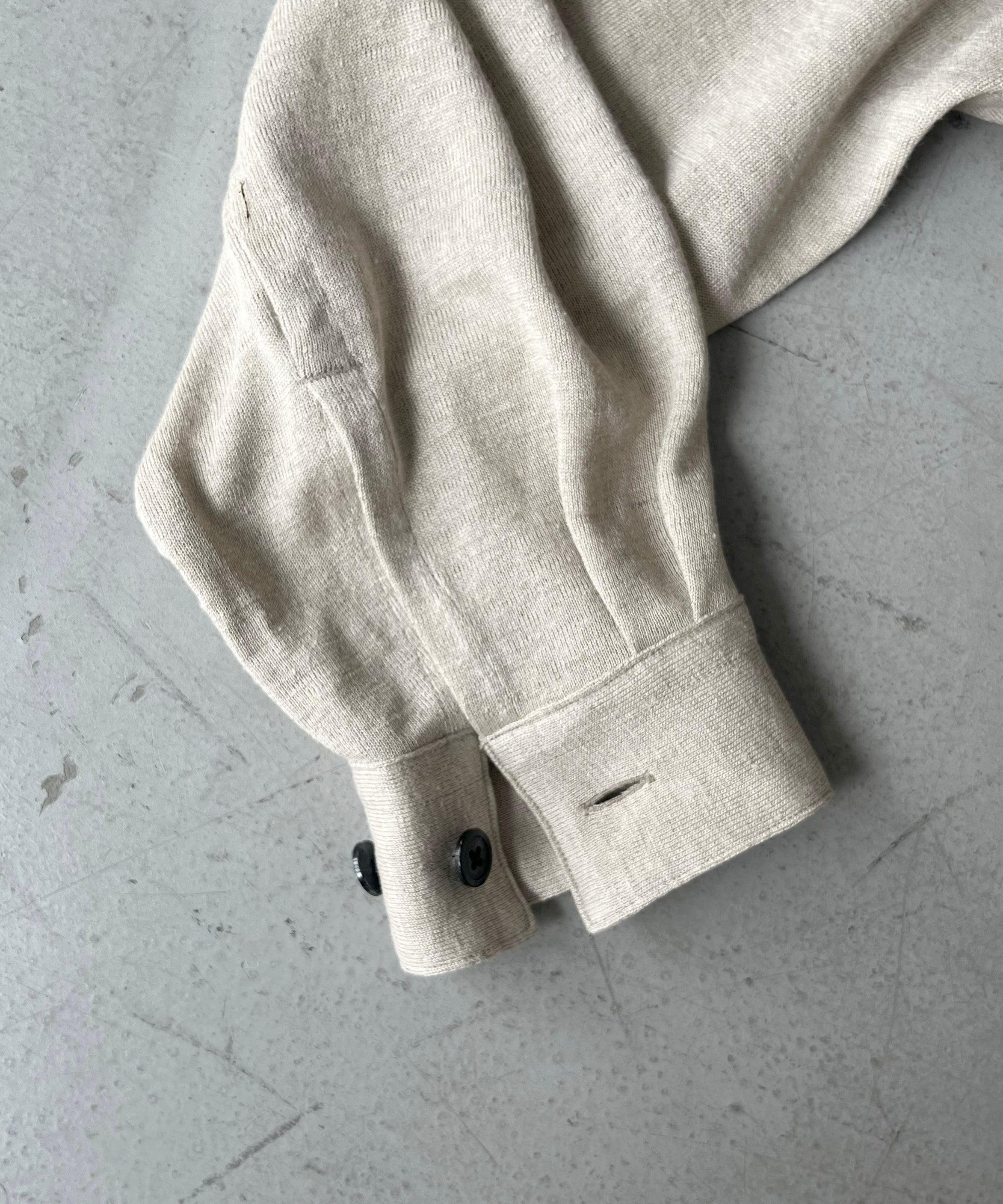 ensou. Big raglan-sleeve jersey shirt/a. "SAND BEIGE"