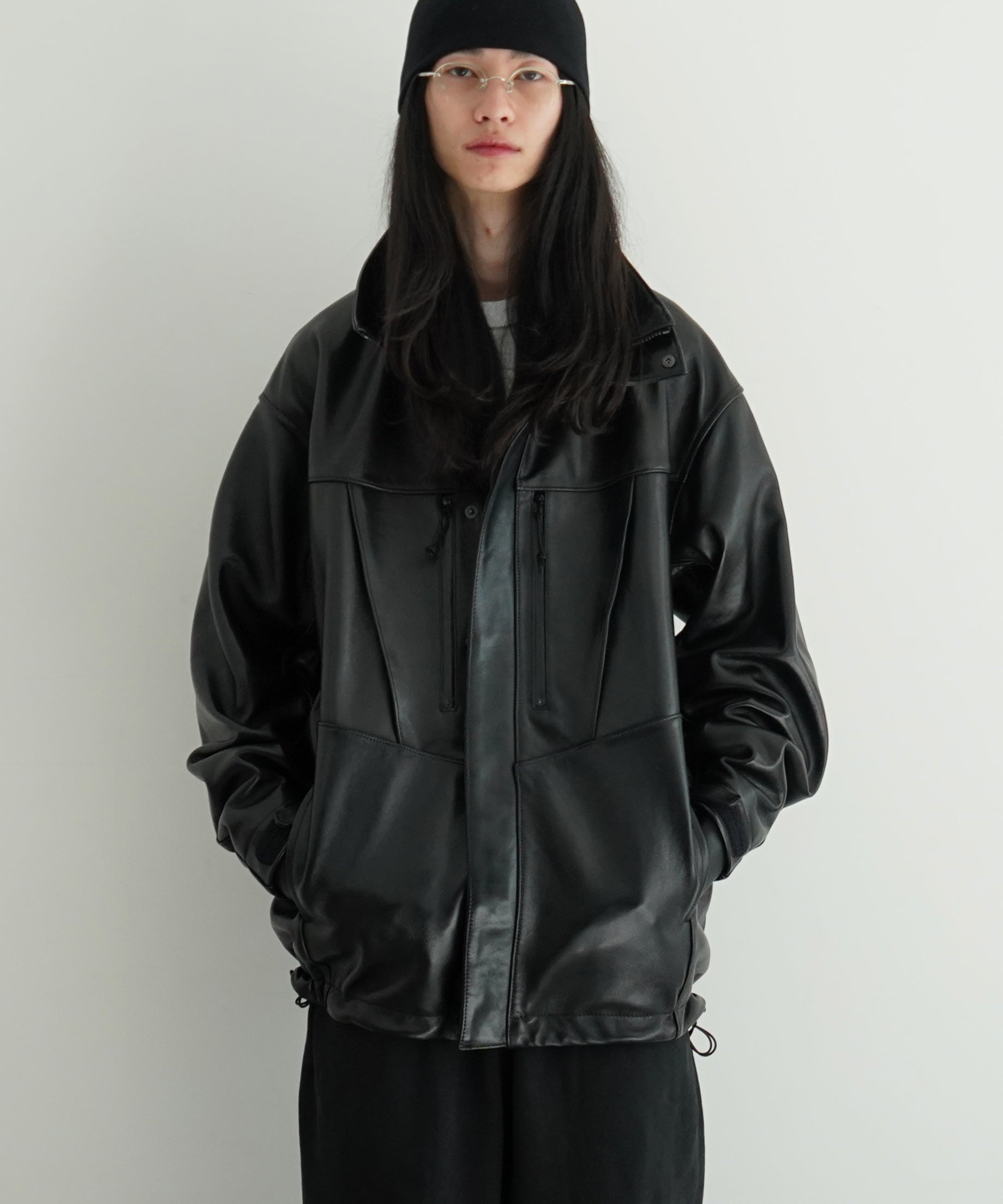 doublet LEATHER MOUNTAIN JACKET "BLACK"