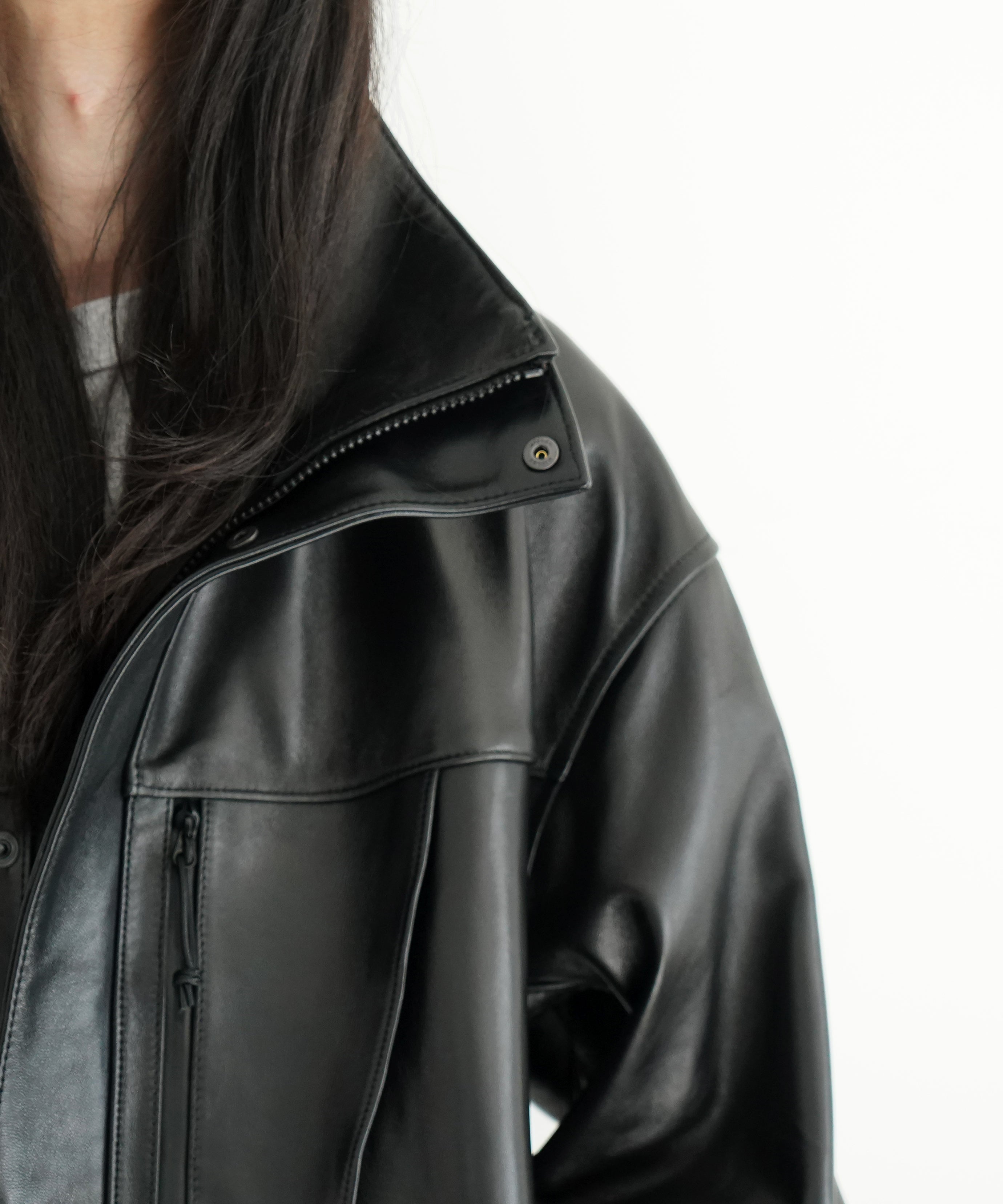 doublet LEATHER MOUNTAIN JACKET "BLACK"