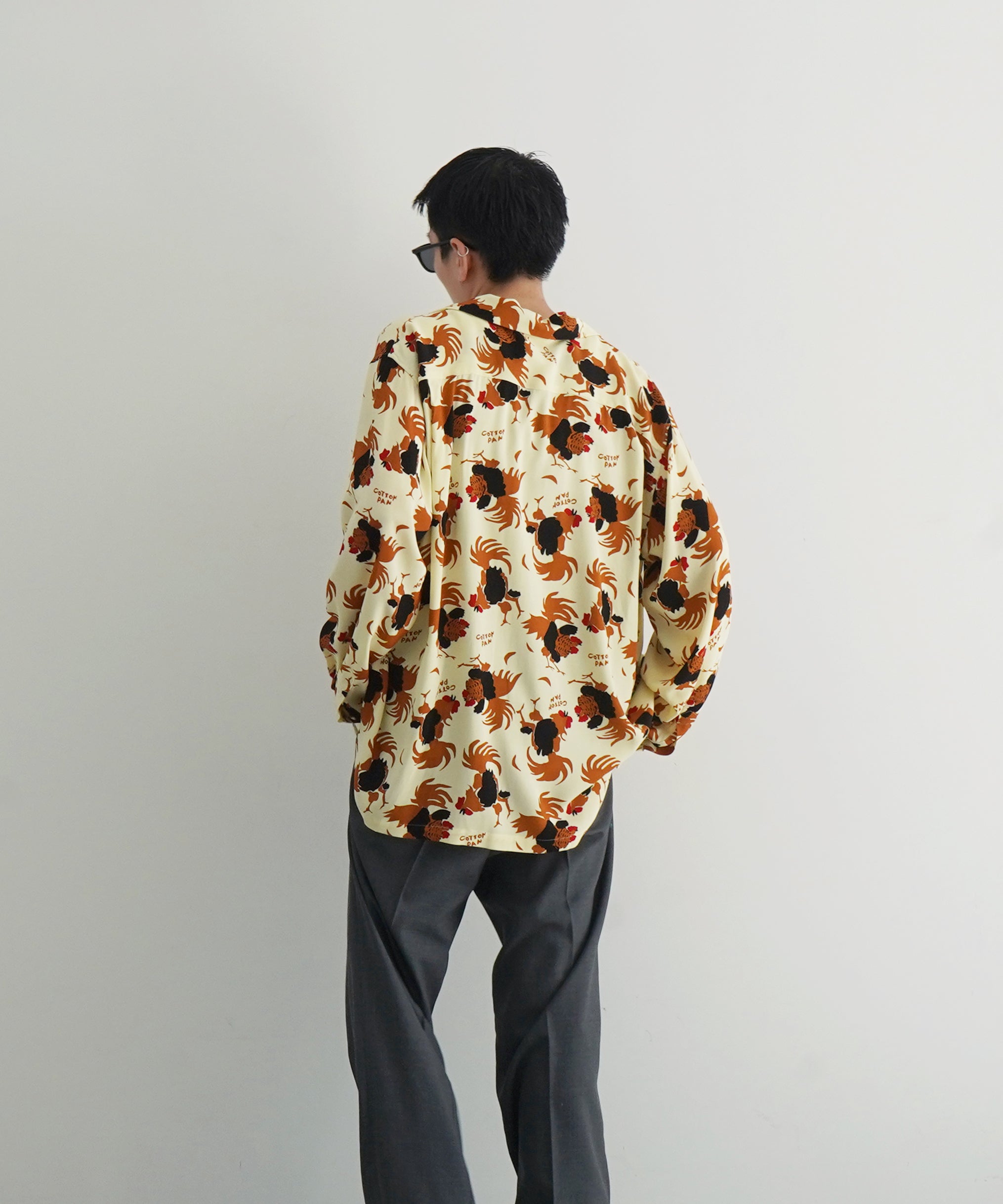 COTTON PAN Rooster l/s レーヨンシャツ shawn "CREAM"