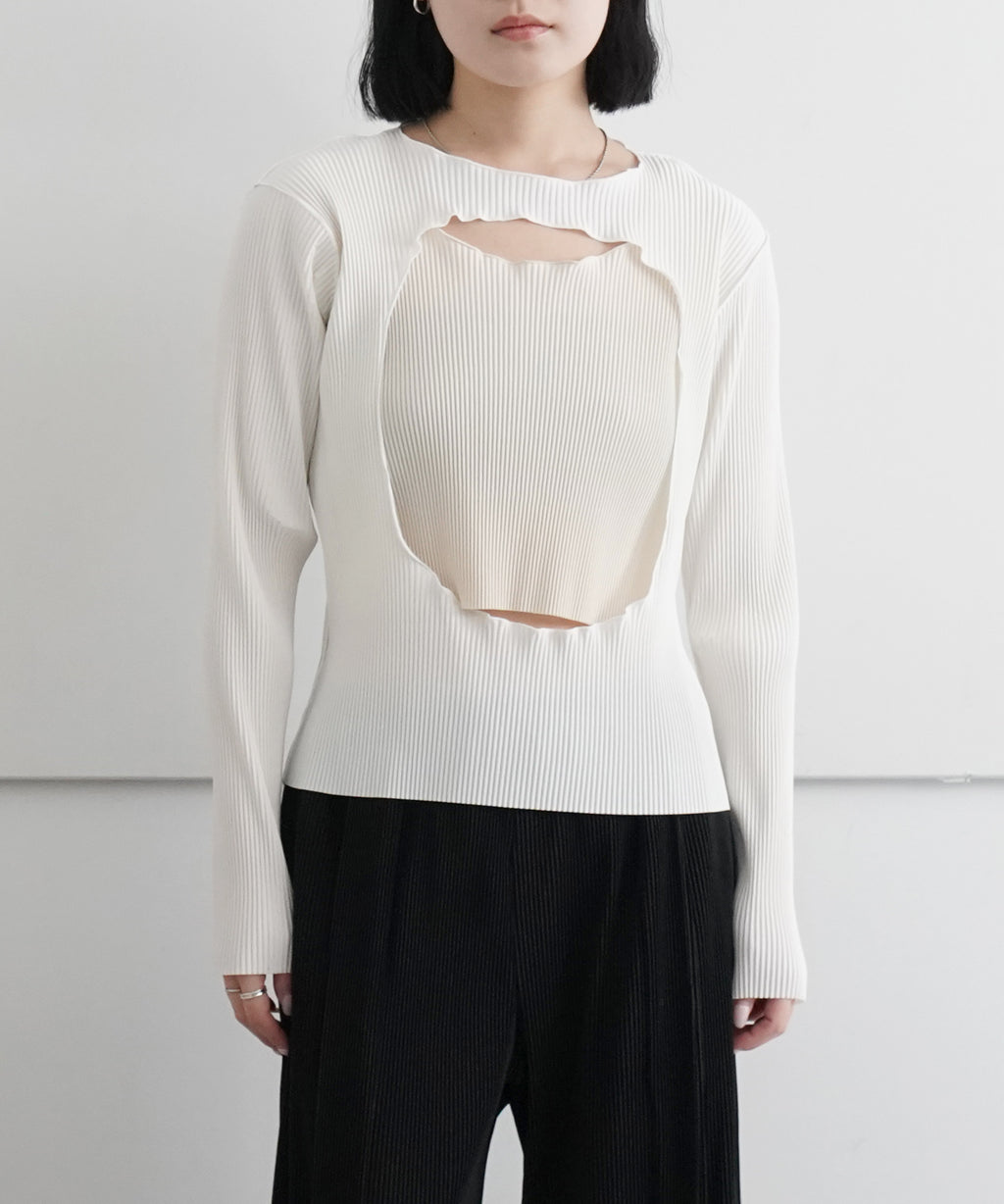 kotohayokozawa Peephole Long Sleeve Top 