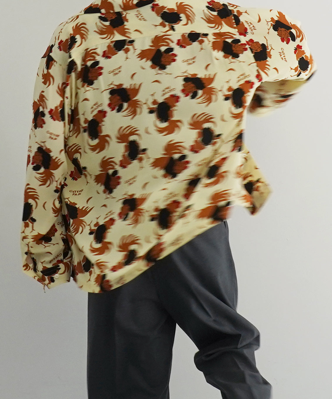 COTTON PAN Rooster l/s レーヨンシャツ shawn "CREAM"