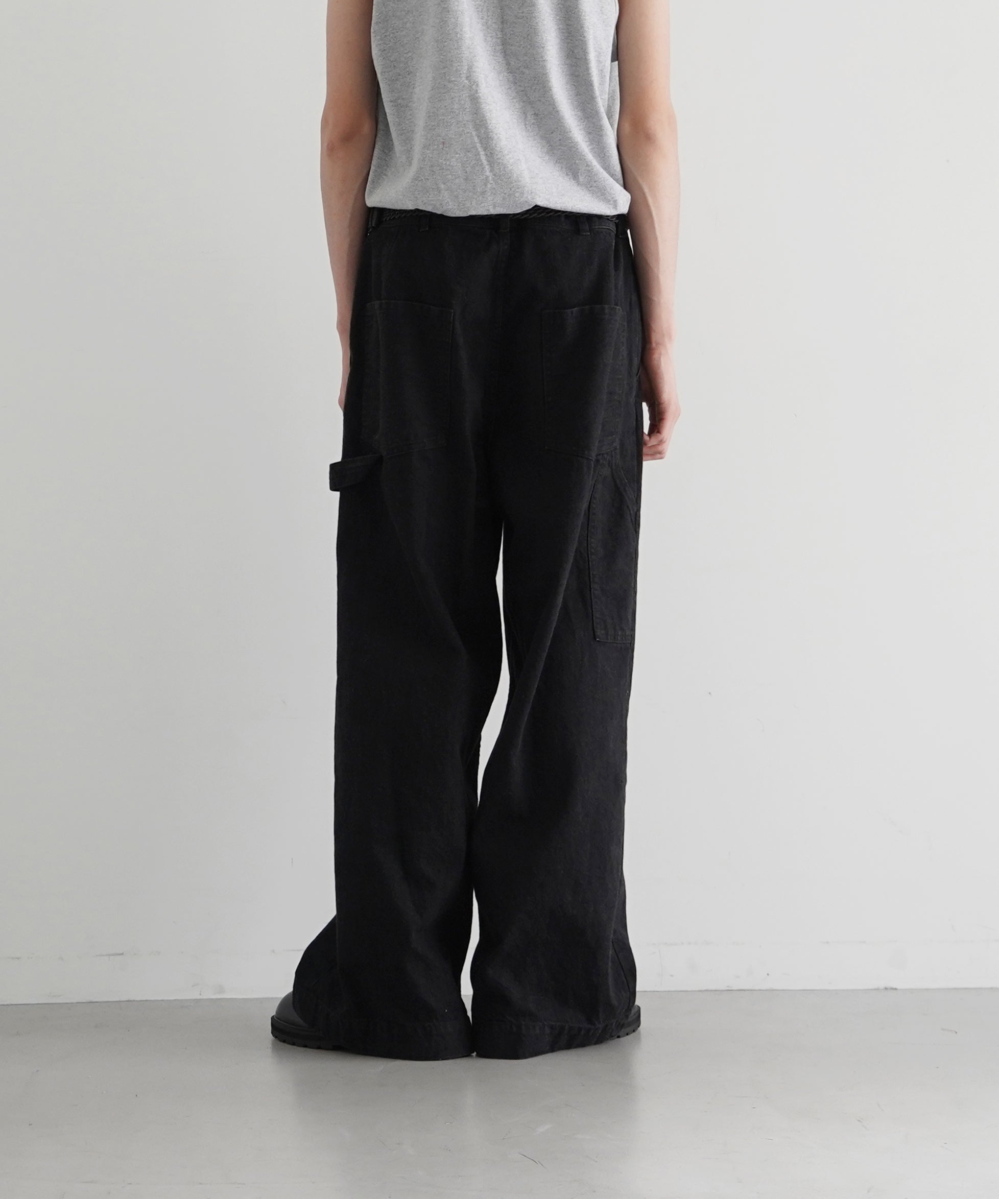 VOAAOV Denim pants "BLACK/OW"