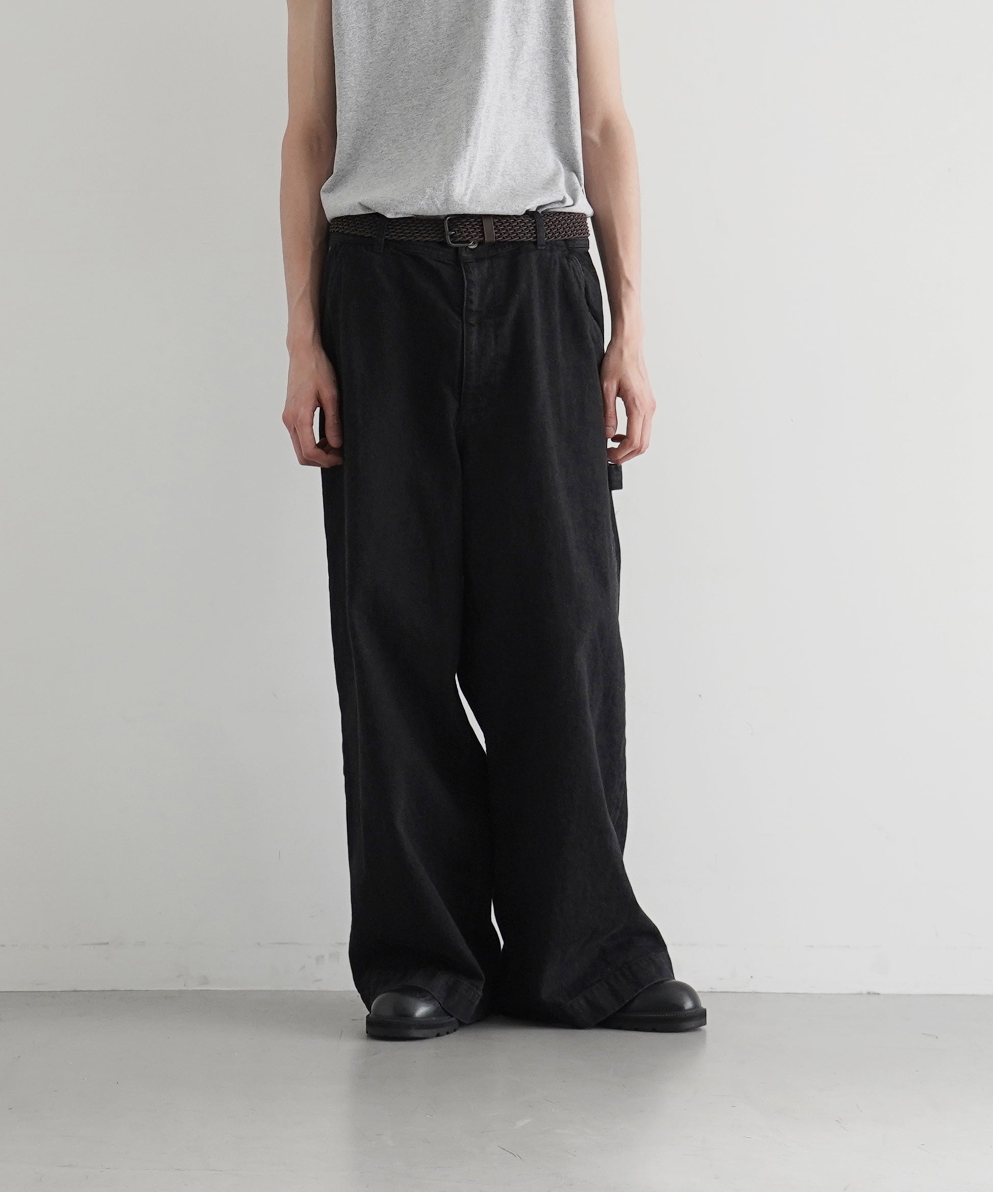 VOAAOV Denim pants "BLACK/OW"