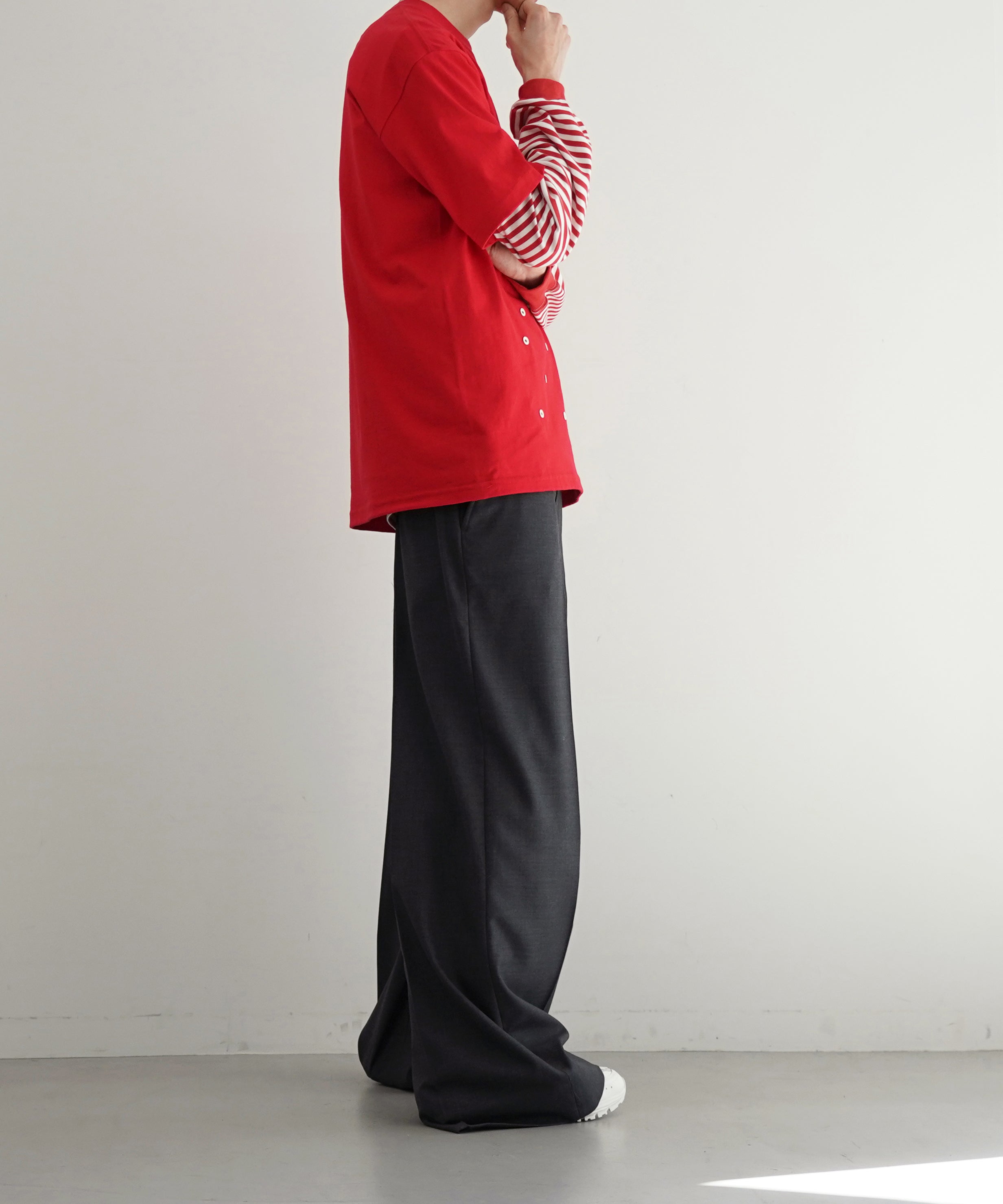 【EXCLUSIVE】NEONSIGN Anatomic straight slacks "CHARCOAL"