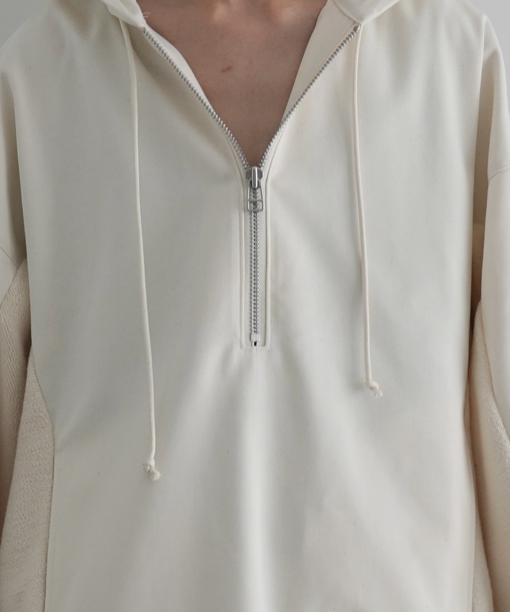 my beautiful landlet Panelled half-zip hoodie "KINARI"
