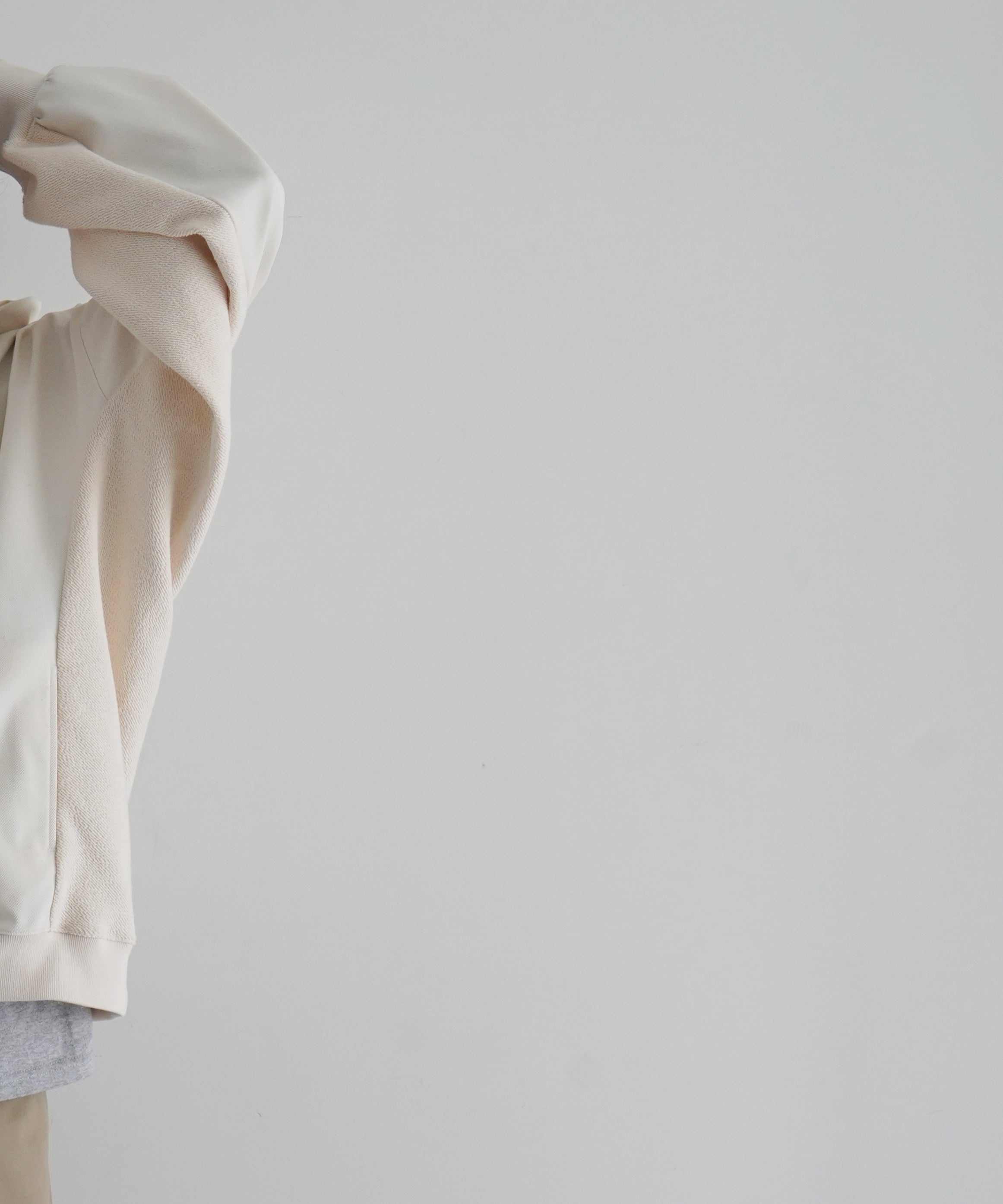 my beautiful landlet Panelled half-zip hoodie "KINARI"