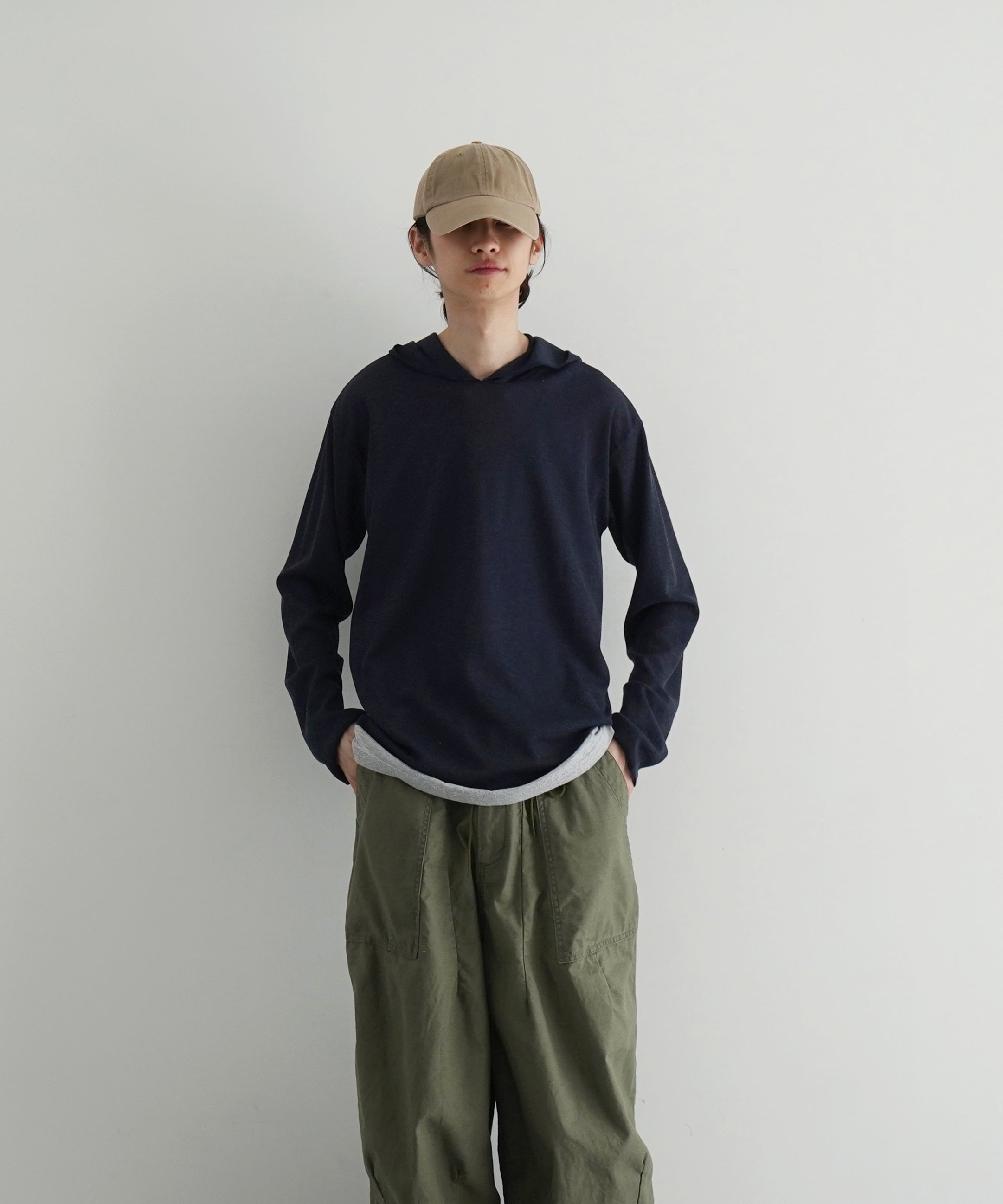 KAIKO Rib hoodie "NAVY"