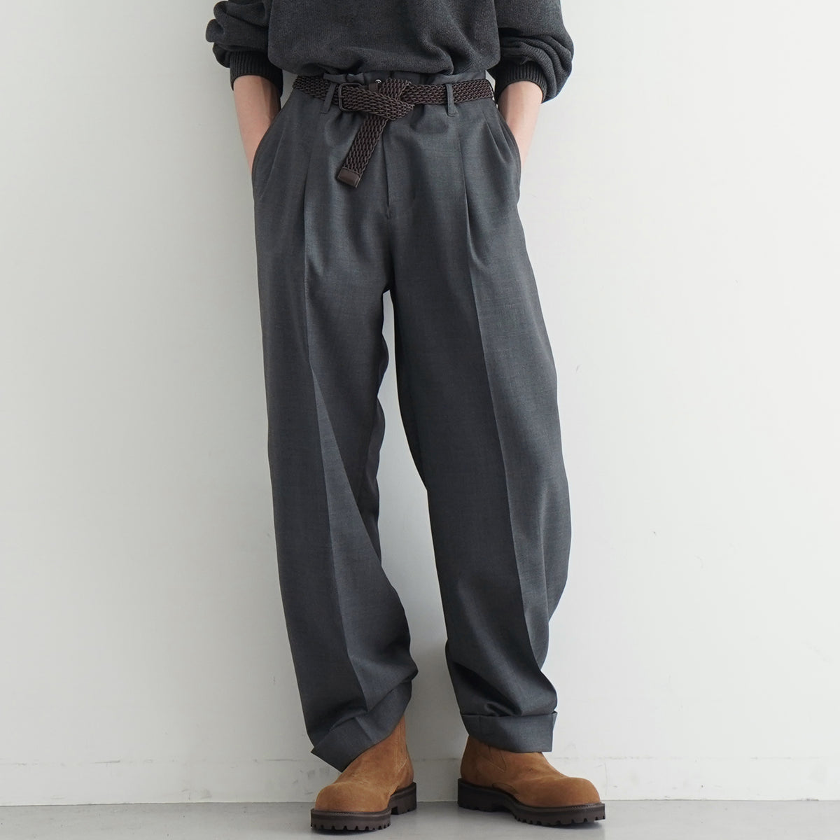 KAIKO【カイコー】wool wide slacks 