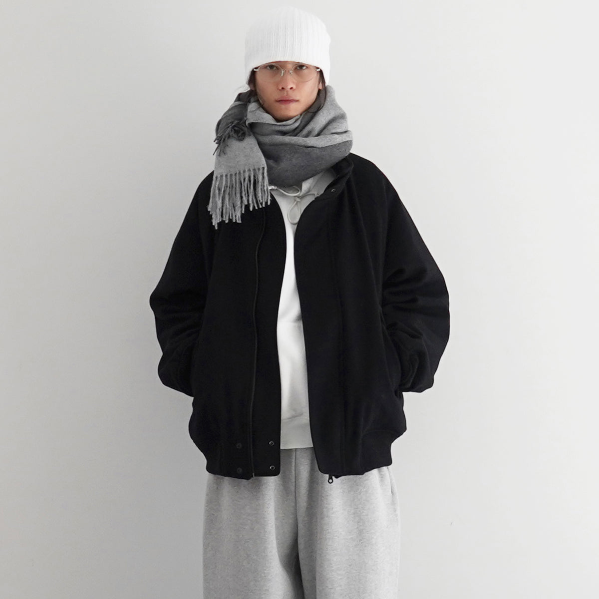 KAIKO【カイコー】Water-repellent wool melton blouson 
