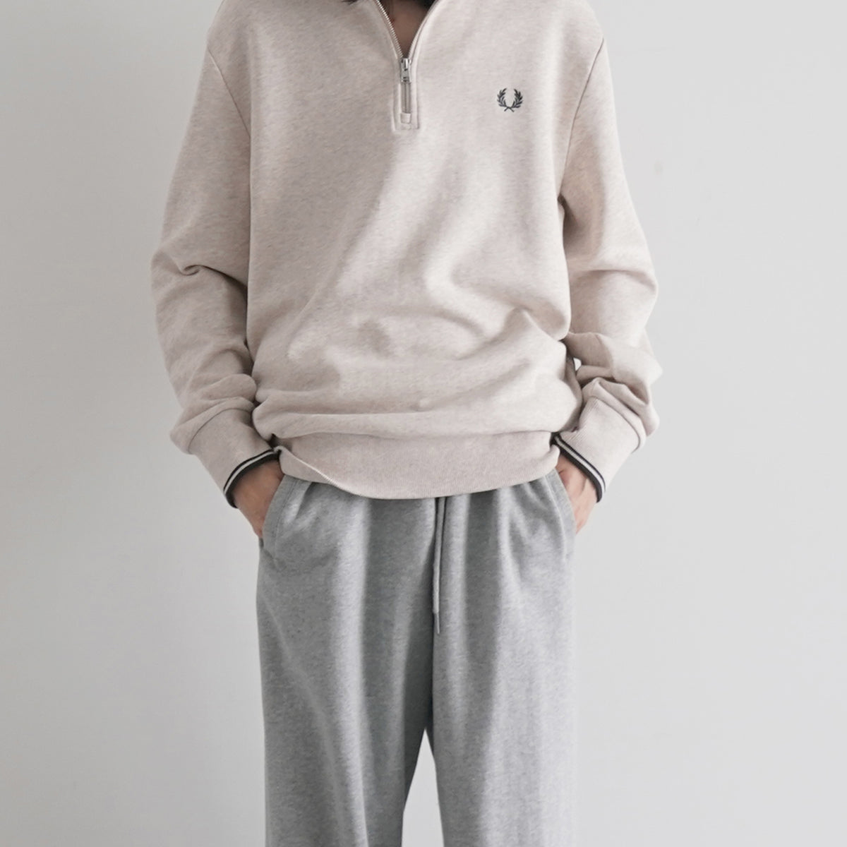 FRED PERRY ボーグフリース スウェットシャツ M 月桂樹フレッドペリー