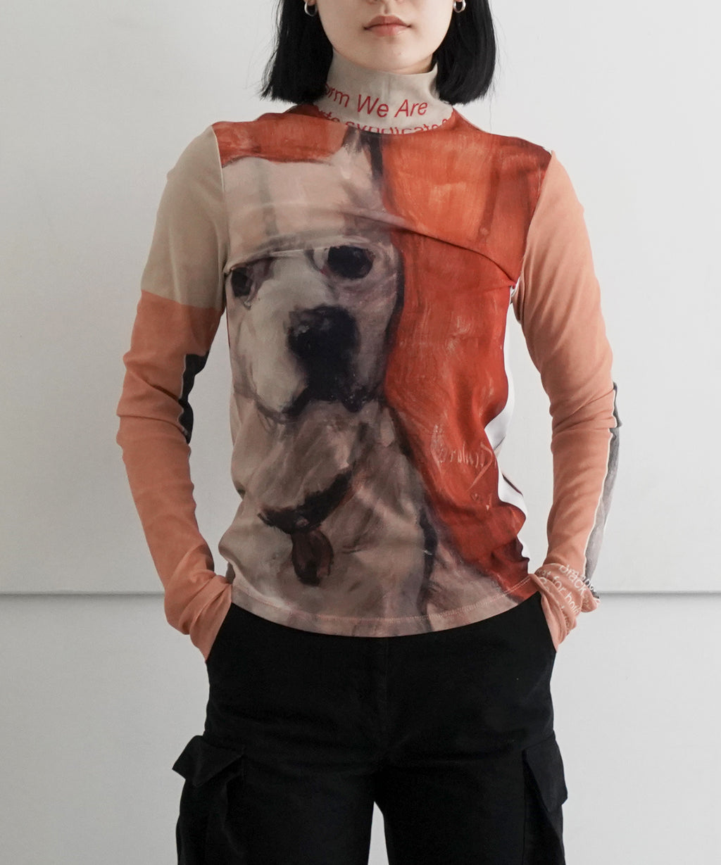 YOHEI OHNO【ヨウヘイオオノ】graphic mesh top 