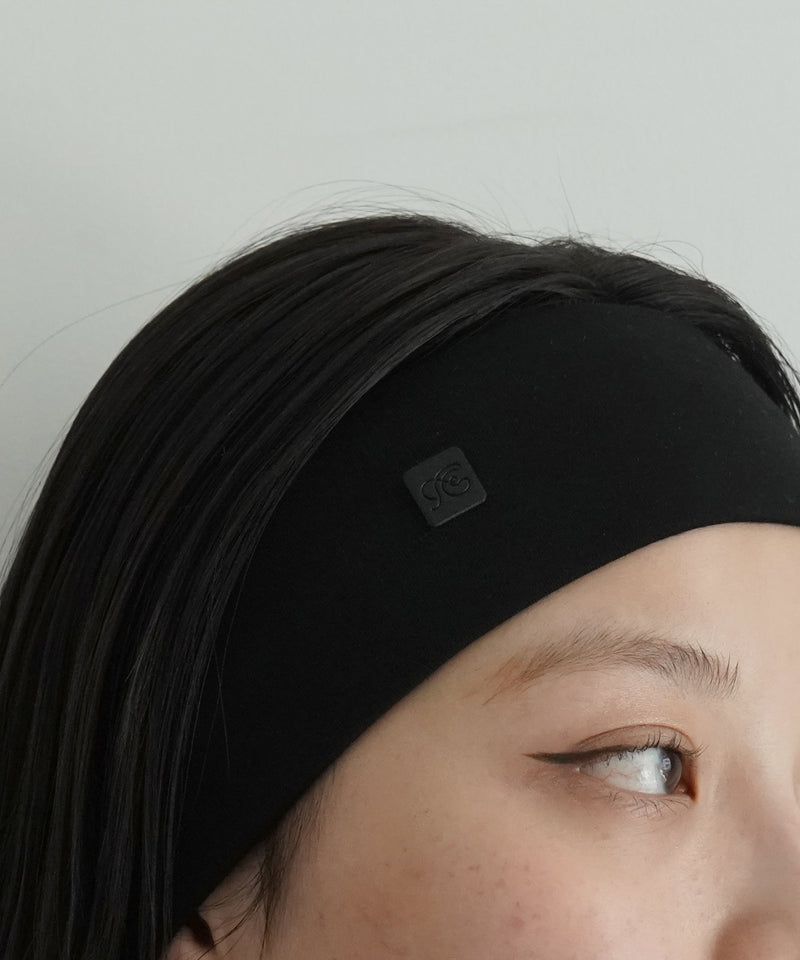 Fax Copy Express Wide casual headband "BLACK"