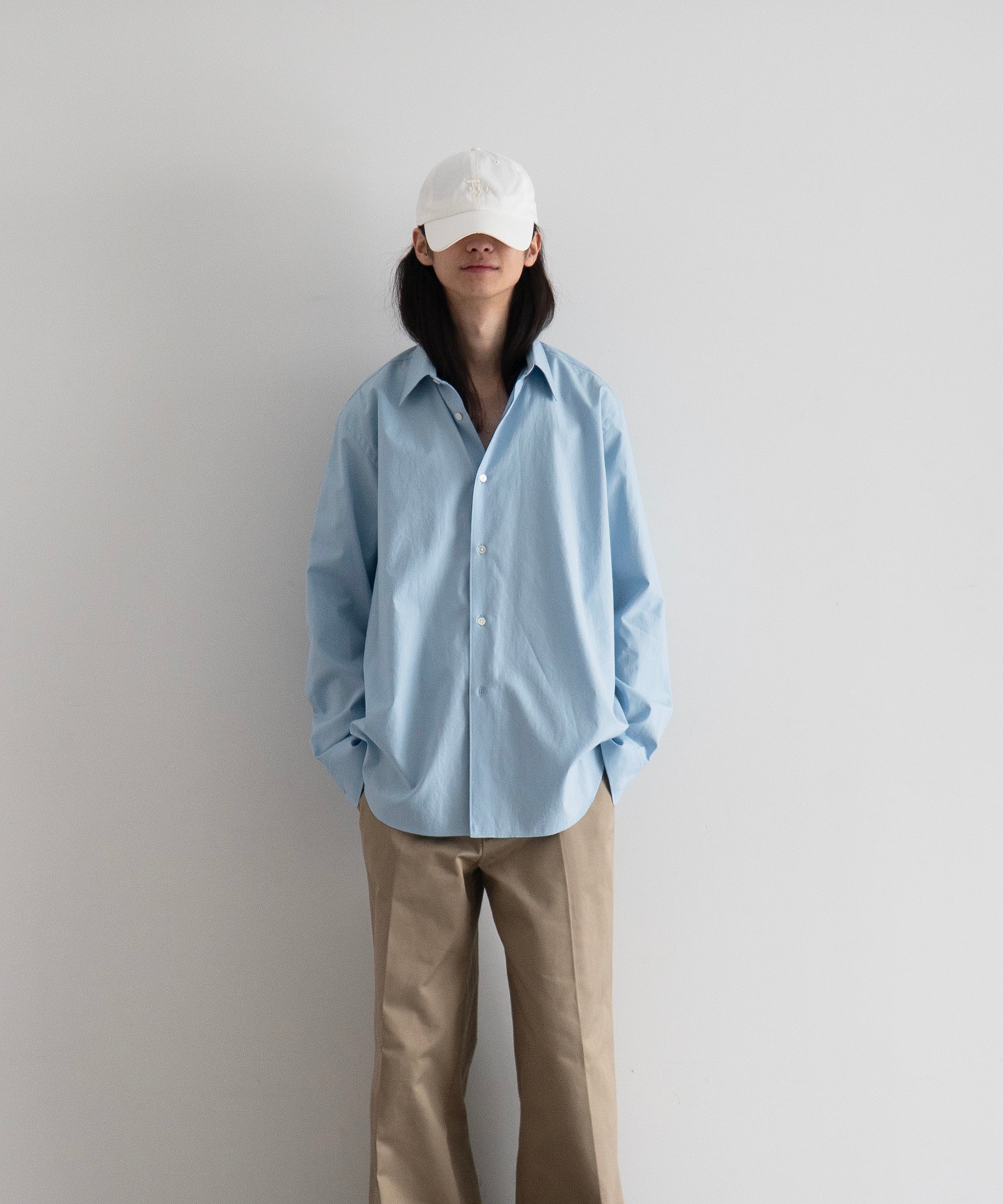 AURALEE Washed finx twill shirt "WHITE"