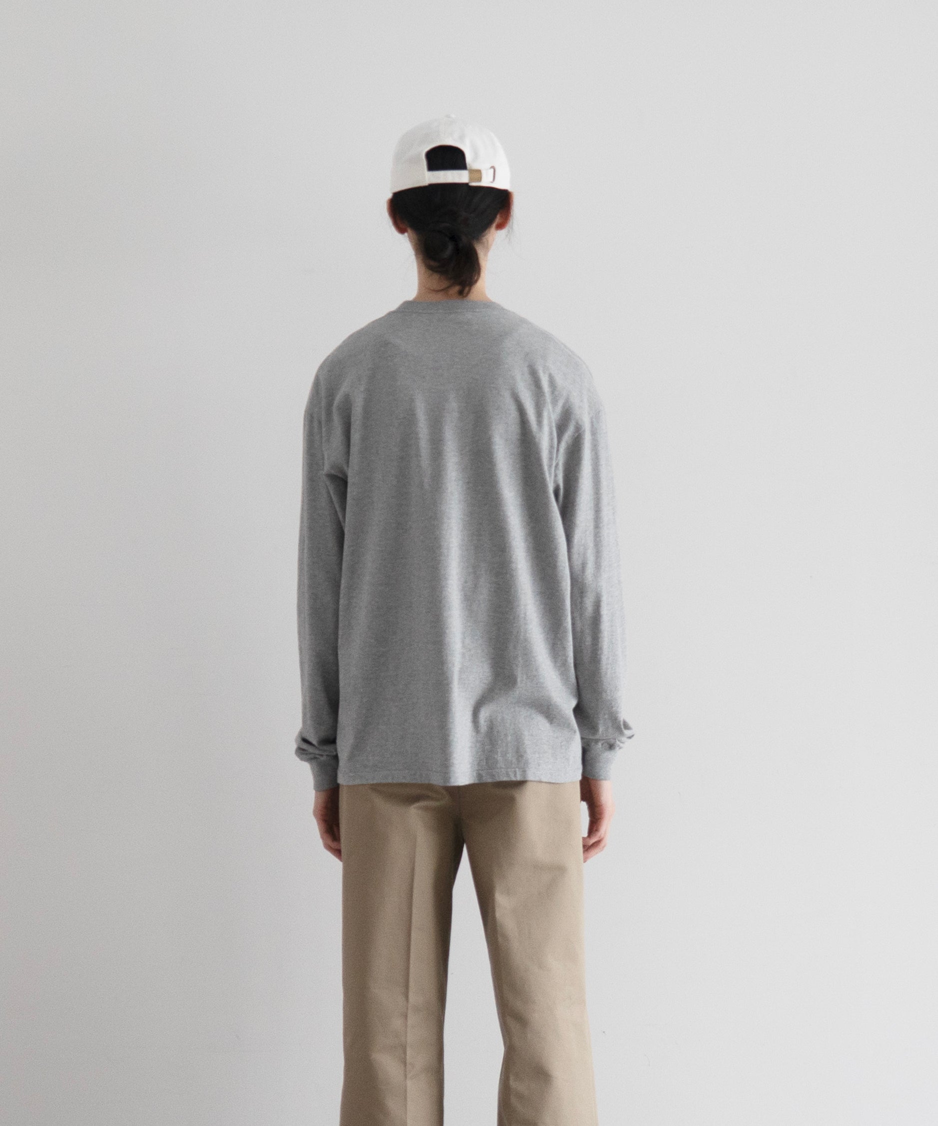 AURALEE Seamless l/s  tee "TOP GRAY"