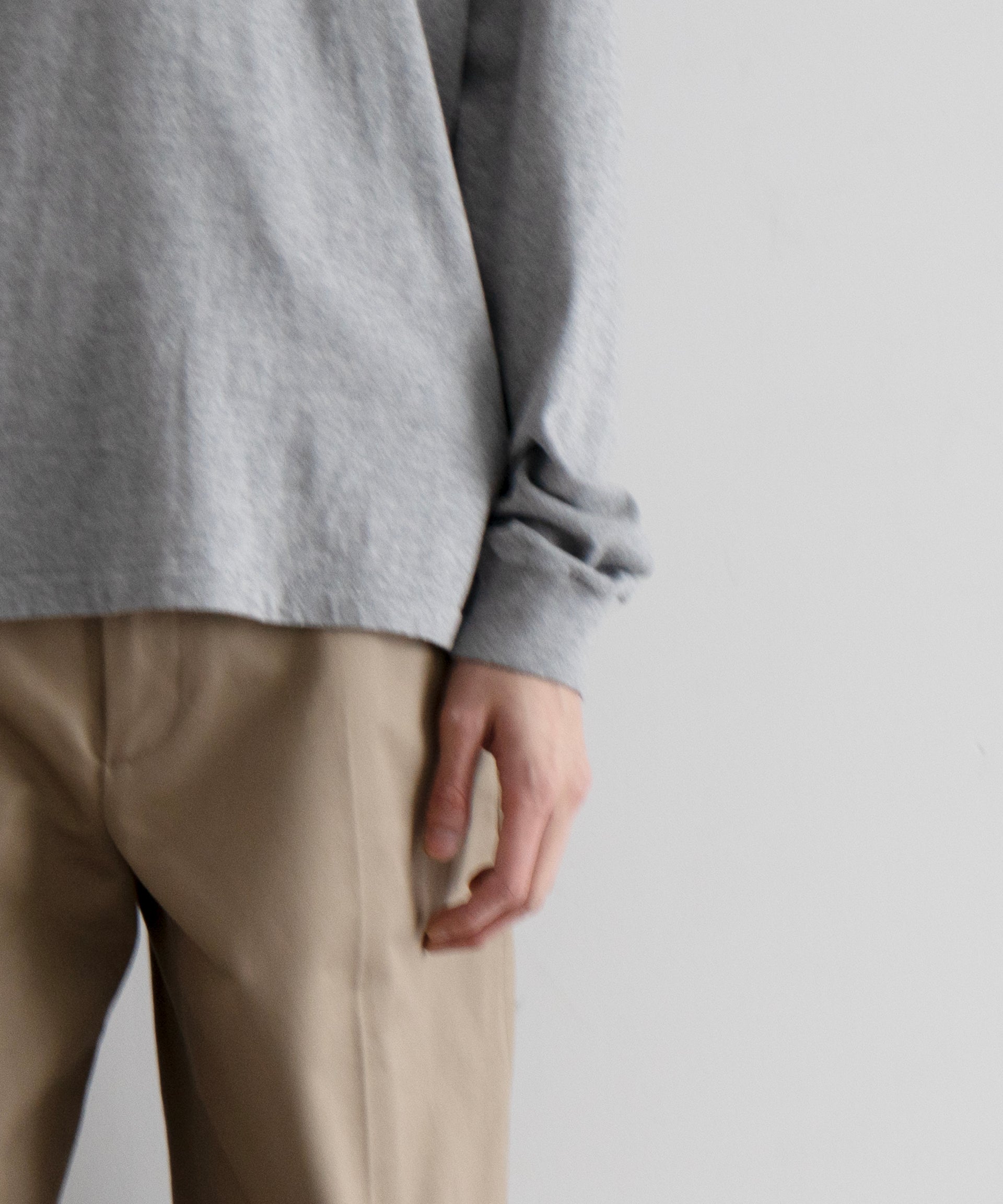 AURALEE Seamless l/s  tee "TOP GRAY"