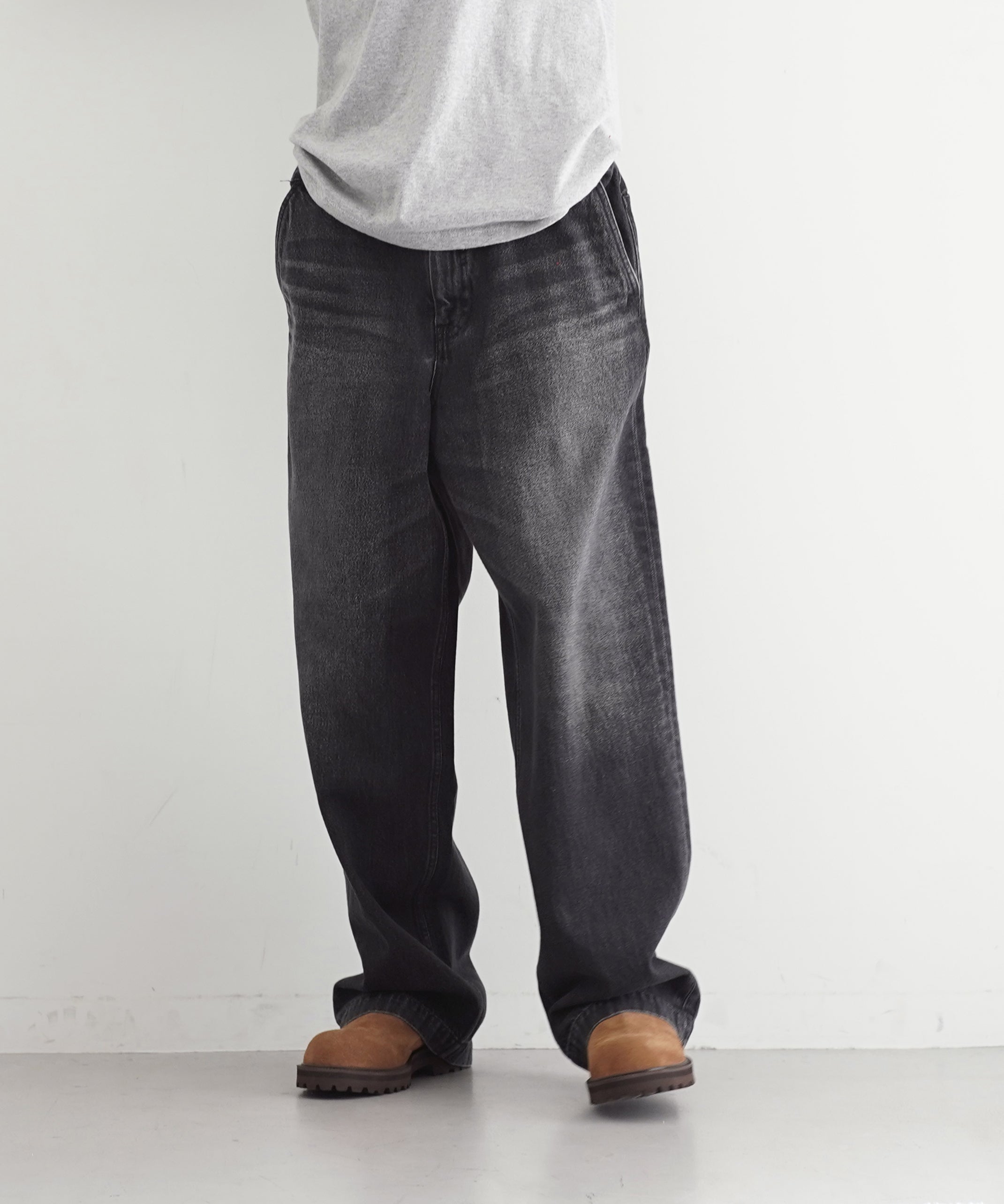 order Loose denim pants used "BLACK"