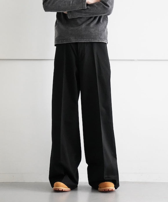 NEONSIGN Drill Wide Pants "BEIGE"